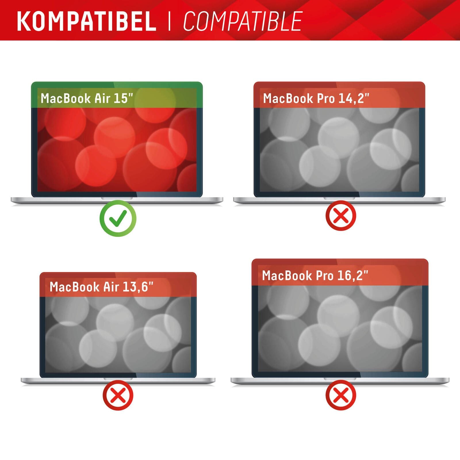 DISPLEX PRIVACY SAFE Magnetischer 2-Wege Blickschutzfilter für MacBook Air 15‘‘
