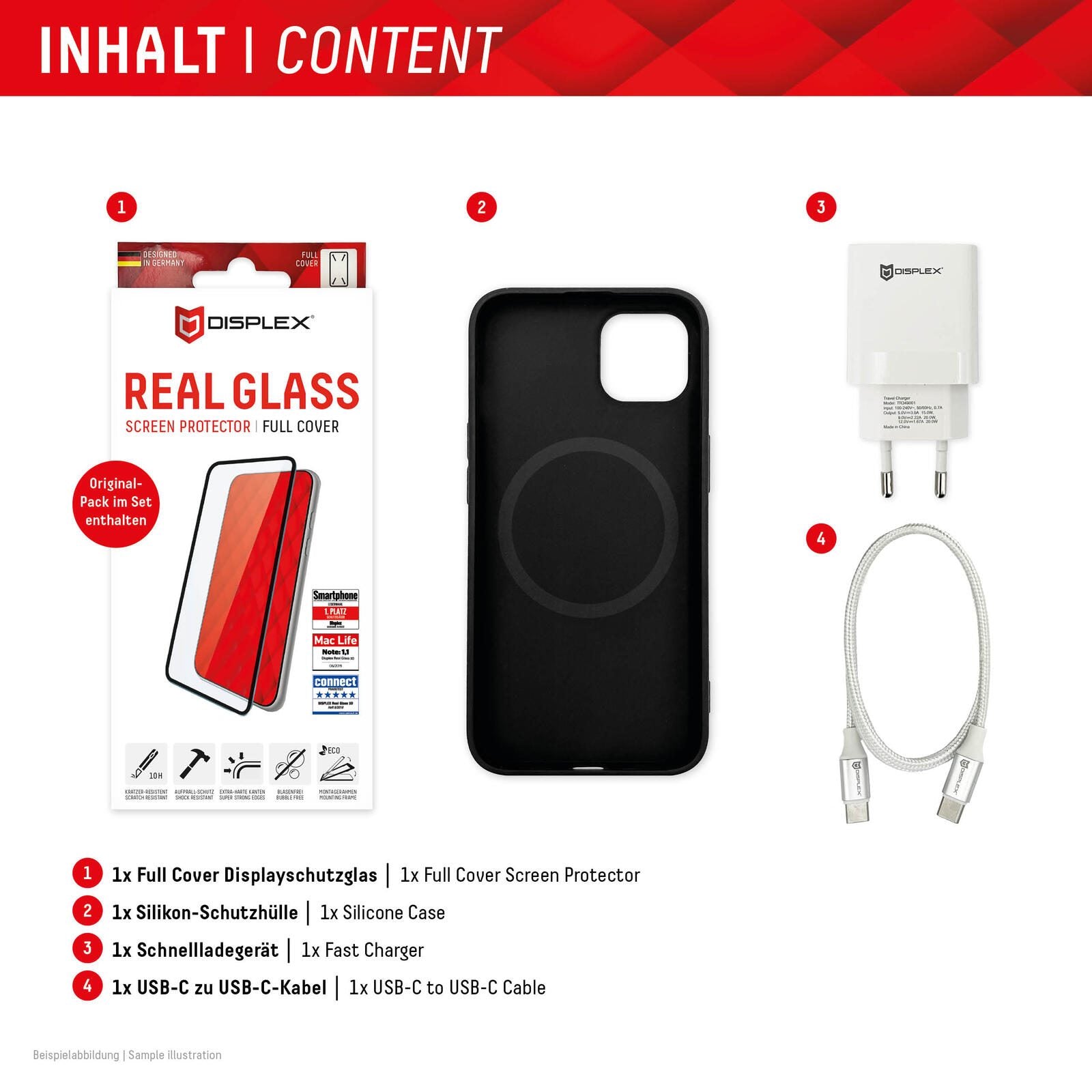 DISPLEX Premium-Starterset für Apple iPhone 15 Pro Max