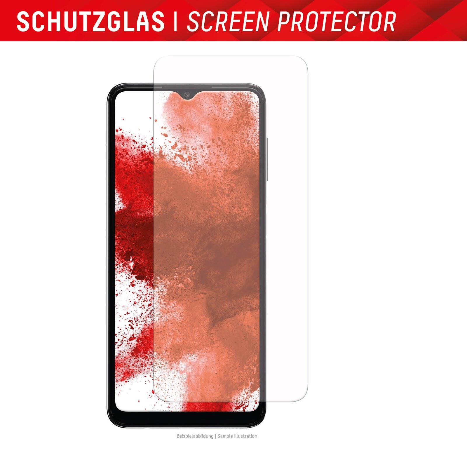 DISPLEX Panzerglas (10H, 2D) für Samsung Galaxy A05s, Eco-Montagerahmen, kratzer-resistent