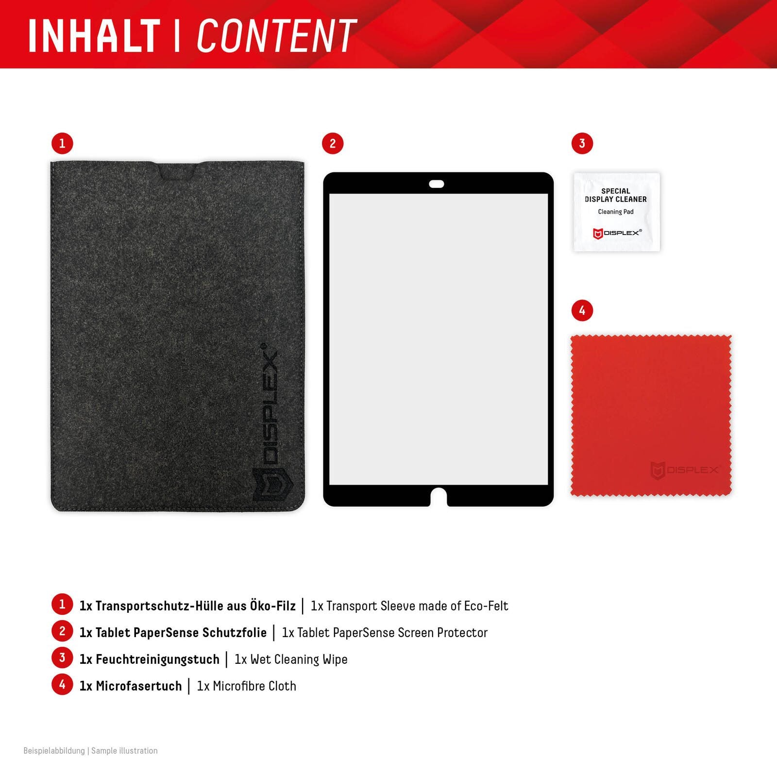 DISPLEX TABLET PAPERSENSE für iPad (7./8./9. Gen.)/Air (3. Gen.), wiederablösbare Schreibfolie und Zeichenfolie mit Pape