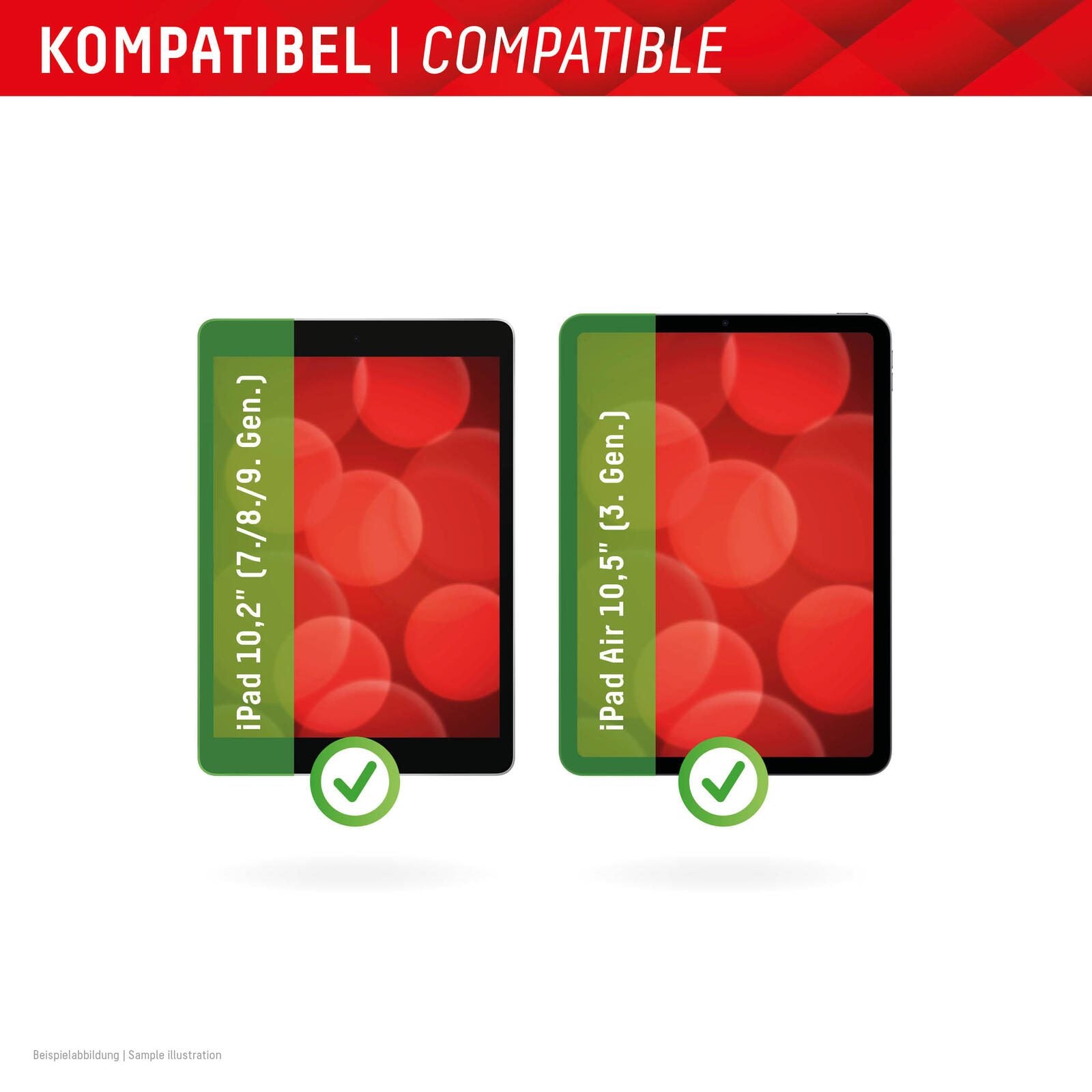 DISPLEX TABLET PAPERSENSE für iPad (7./8./9. Gen.)/Air (3. Gen.), wiederablösbare Schreibfolie und Zeichenfolie mit Pape