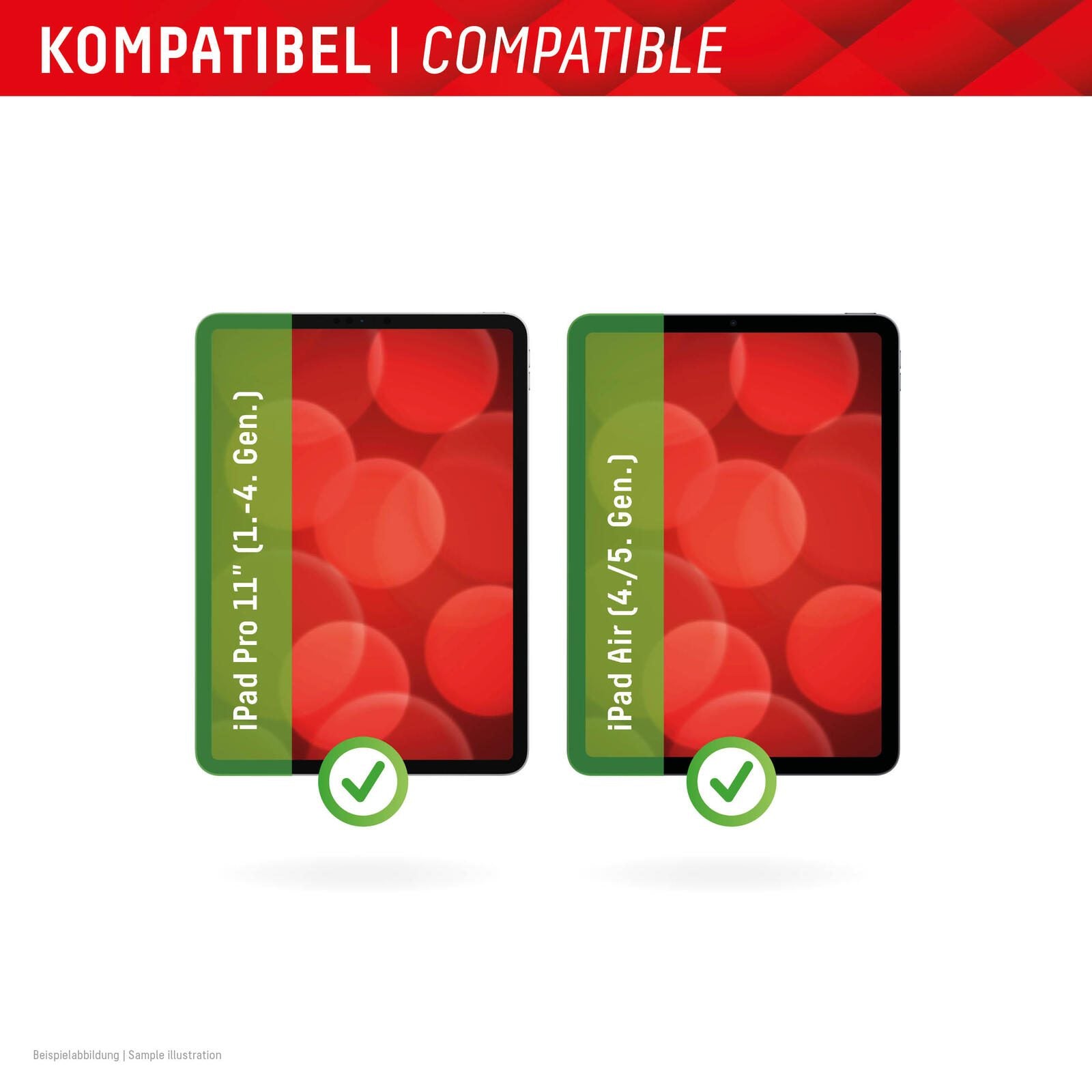 DISPLEX TABLET PAPERSENSE für iPad Pro 11'' (1./2./3./4. Gen.)/Air (4./5. Gen.), wiederablösbare Schreibfolie und Zeiche