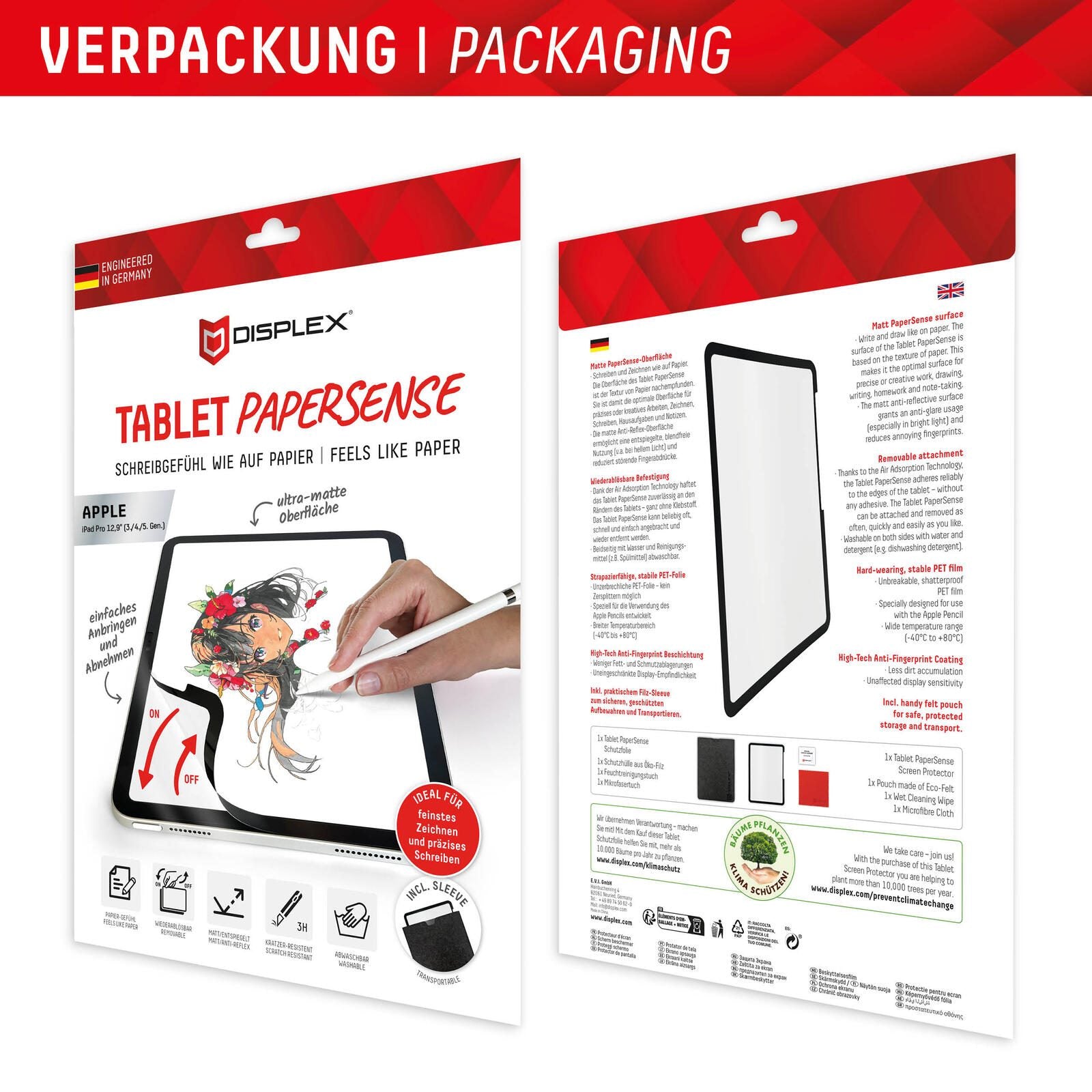 DISPLEX TABLET PAPERSENSE für iPad Pro 12,9'' (3./4./5./6. Gen.)