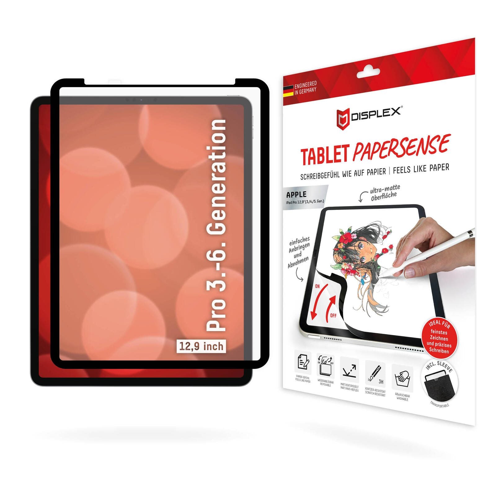 DISPLEX TABLET PAPERSENSE für iPad Pro 12,9'' (3./4./5./6. Gen.)