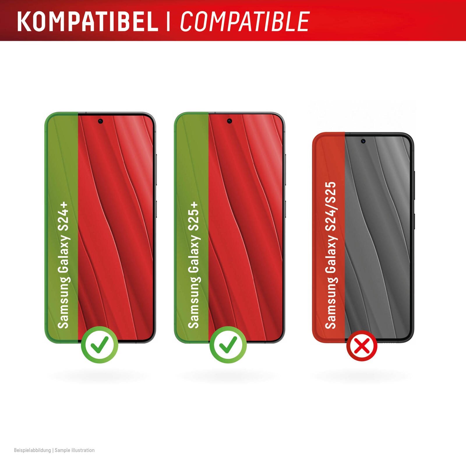 DISPLEX Panzerglas 2D/ Clear (10H) für Samsung Galaxy S24+/S25+