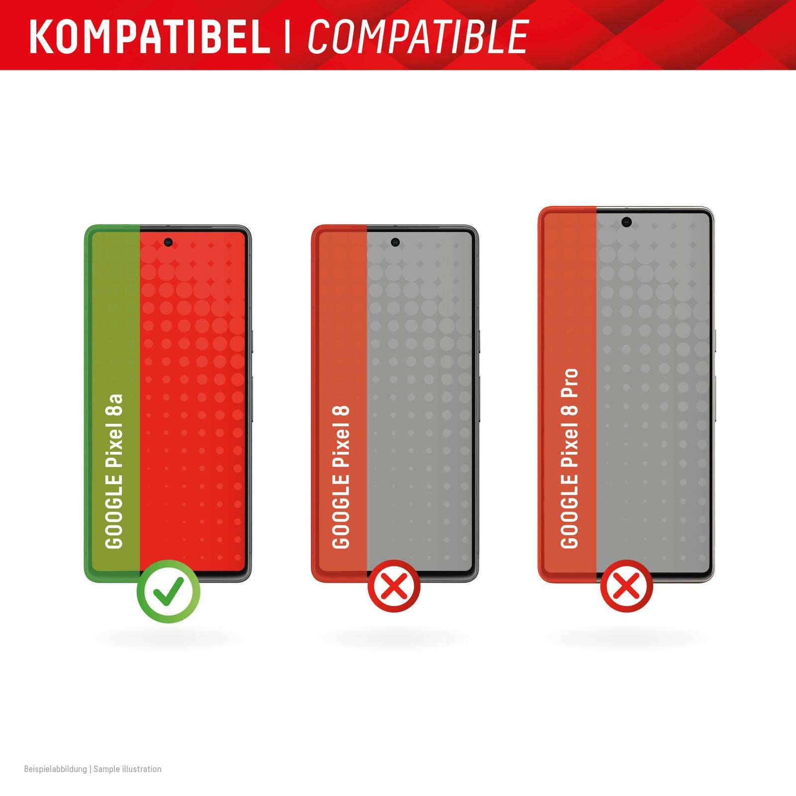 DISPLEX Panzerglas (10H, 2D) für Google Pixel 8a