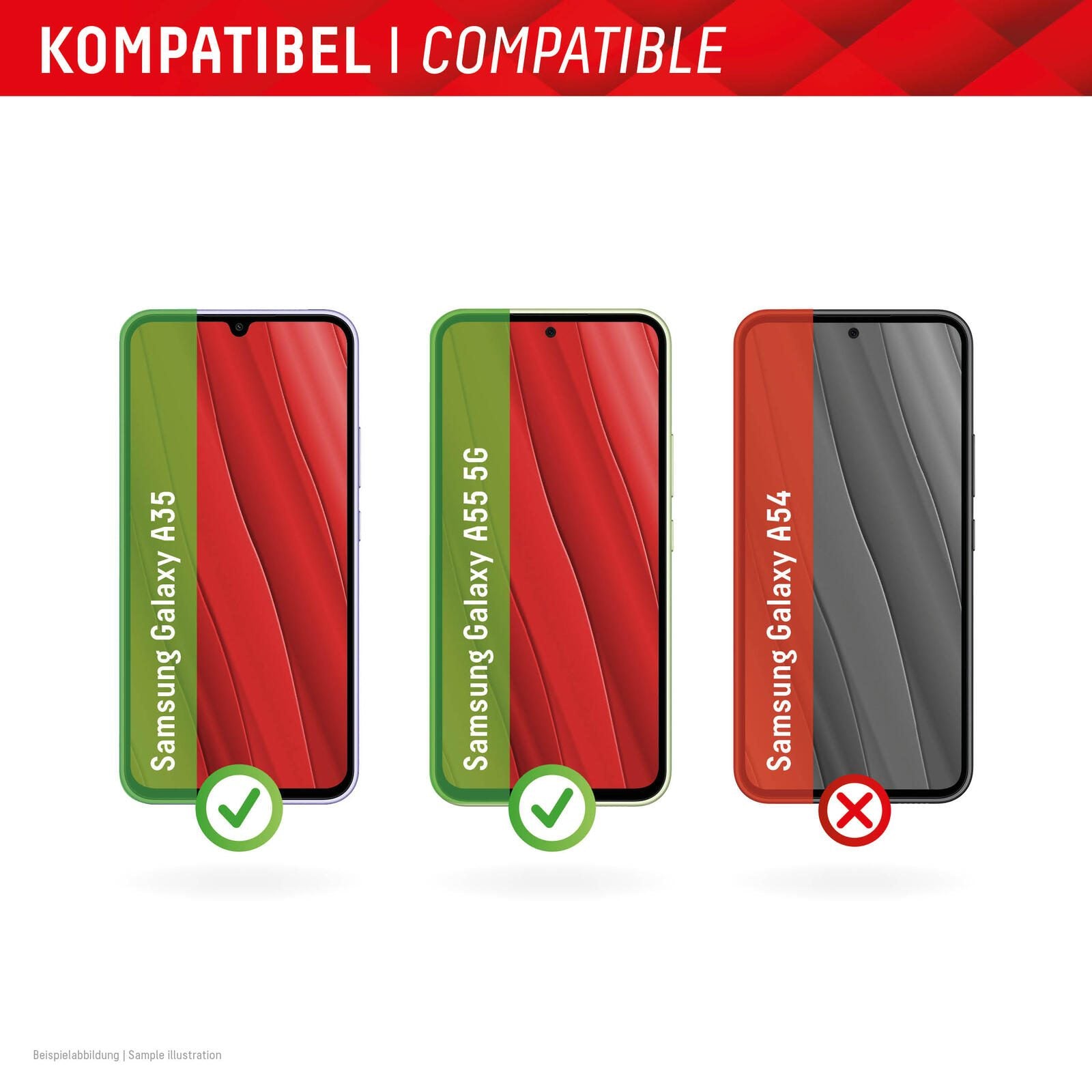 DISPLEX Full Cover Panzerglas (10H) für Samsung Galaxy A35/A55 5G