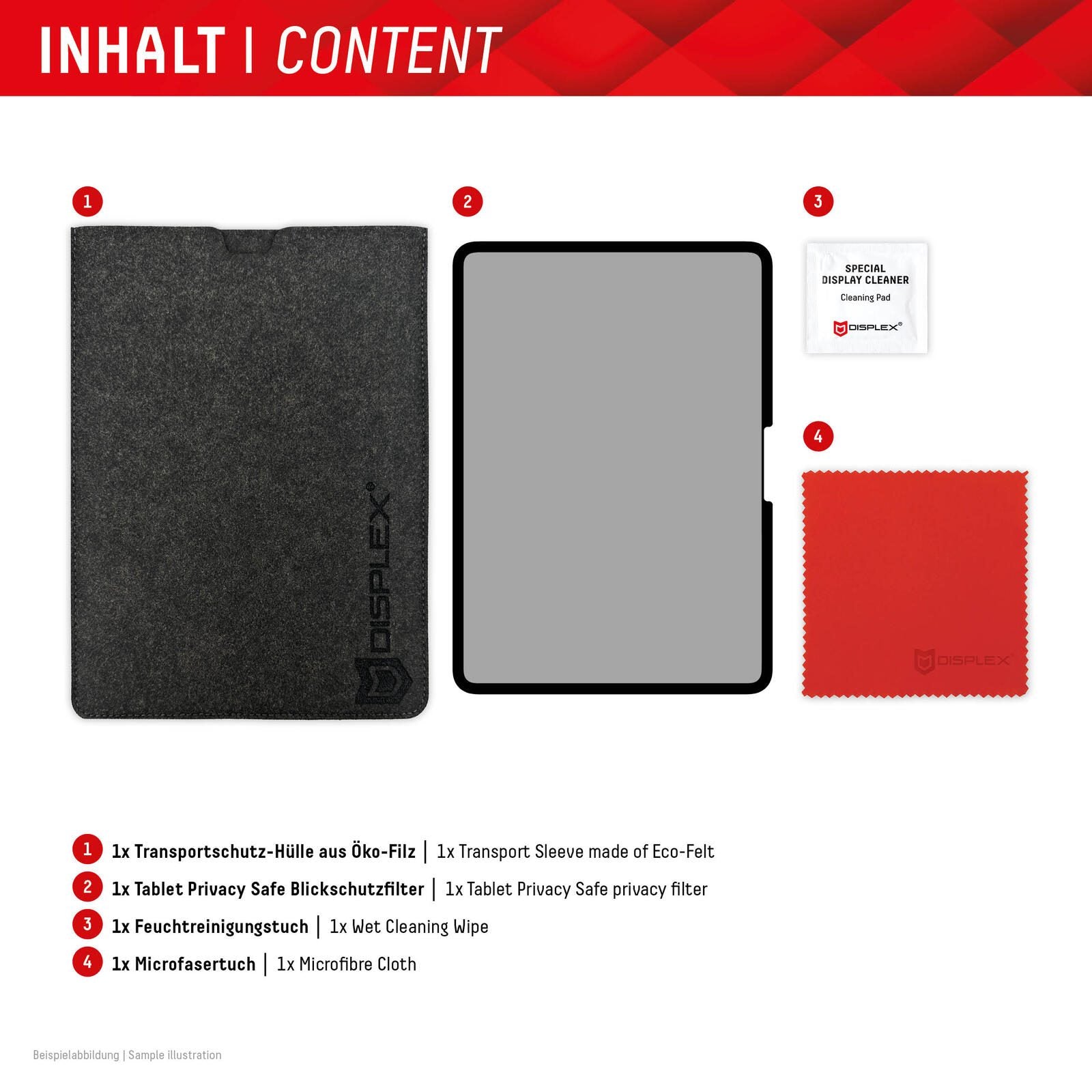 DISPLEX TABLET PRIVACY SAFE Blickschutzfilter für iPad Pro 11'' (2024)