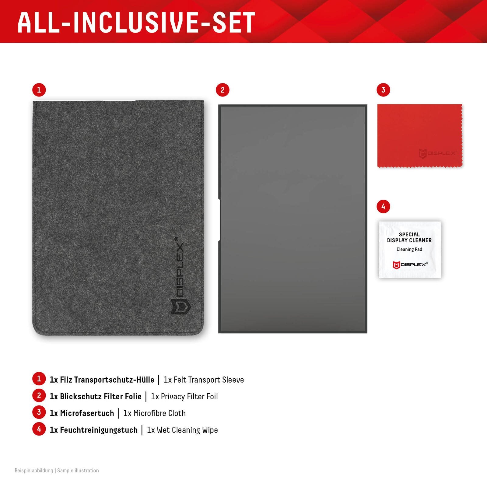 DISPLEX PRIVACY SAFE Wiederablösbarer 2-Wege Blickschutzfilter für Laptop/ Notebook (randlos/frameless) 13,3'' (16:9)