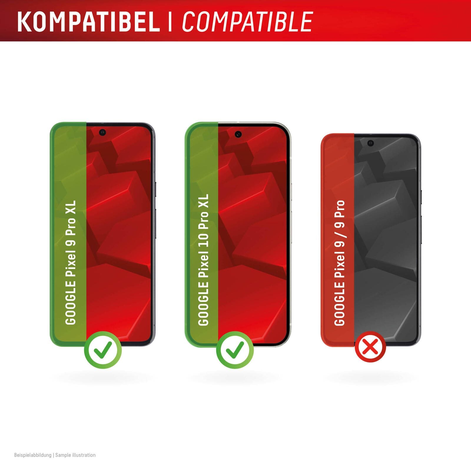 DISPLEX Panzerglas 2D/ Clear (10H) für Google Pixel 9 Pro XL & Pixel 10 Pro XL