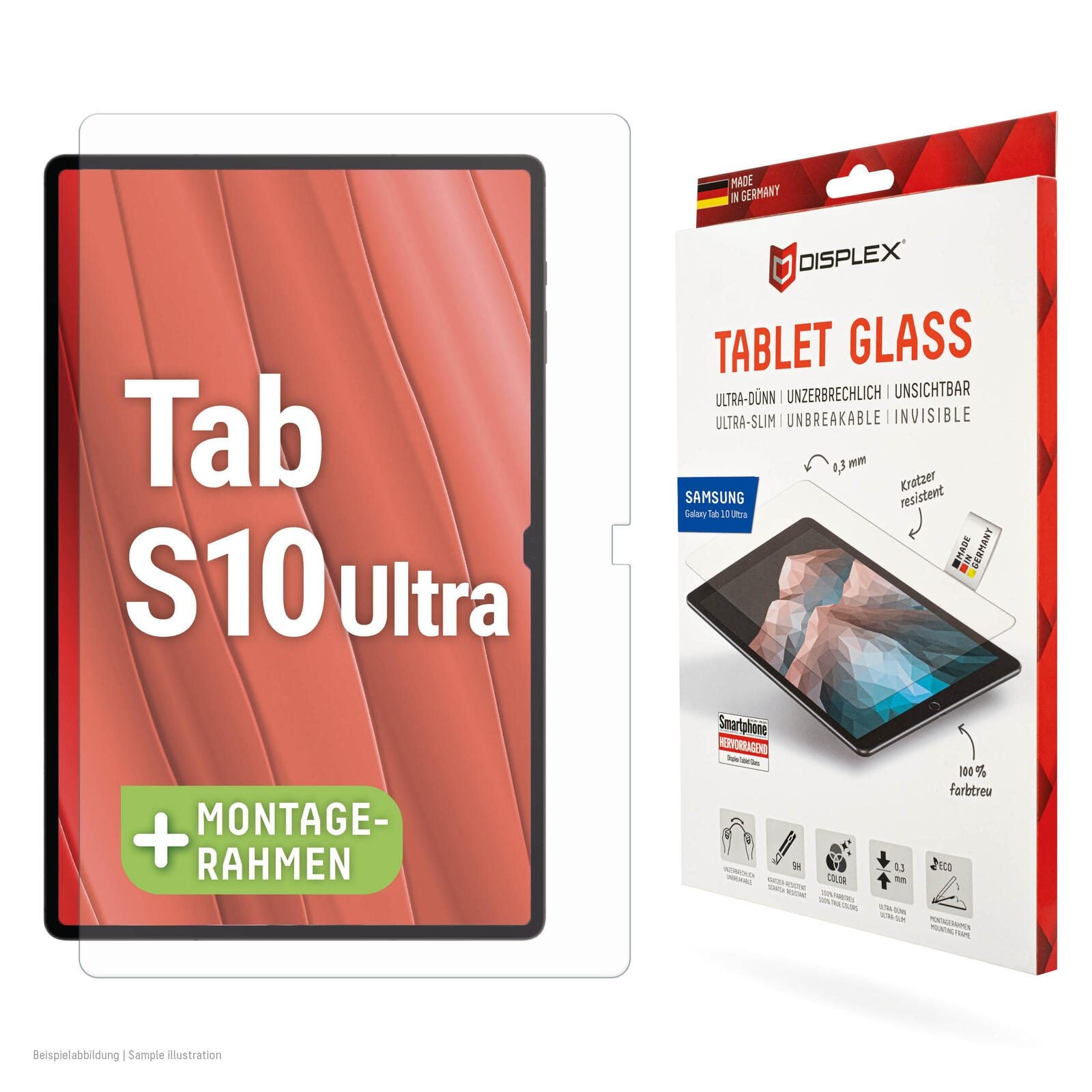 DISPLEX Tablet Glass Displayschutz für Samsung Galaxy Tab S10 Ultra