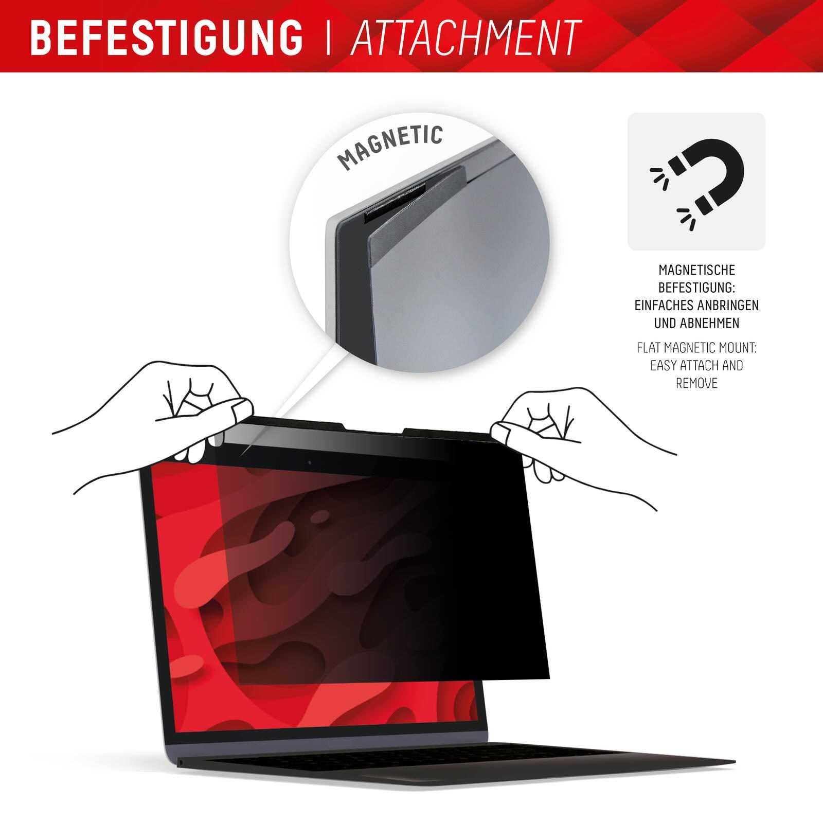 DISPLEX PRIVACY SAFE Blickschutzfilter für Laptop/ Notebook 14'' (16:10)