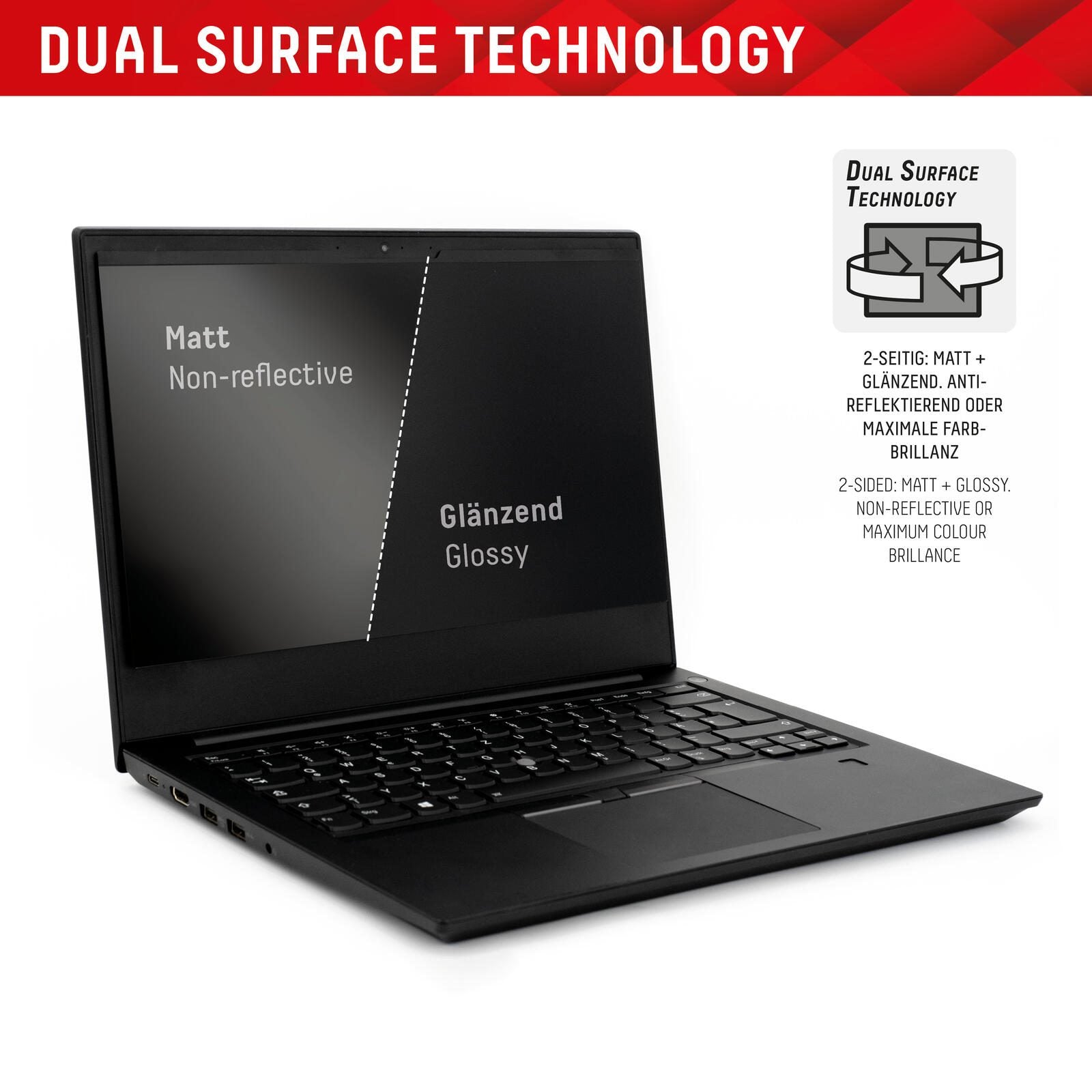 DISPLEX PRIVACY SAFE Blickschutzfilter für Laptop/ Notebook 14'' (16:10)