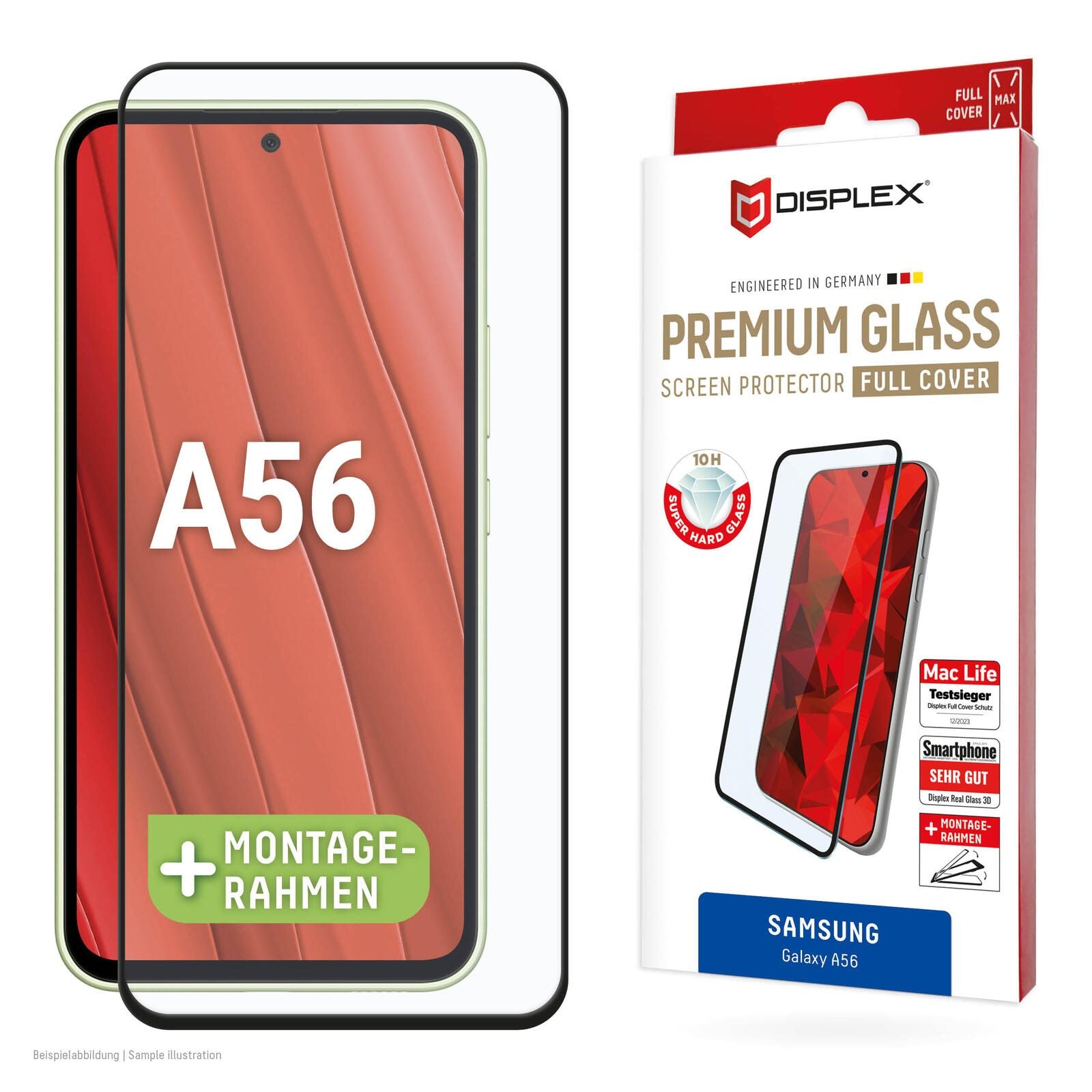 DISPLEX Premium Panzerglas (Full Cover, 10H) für Samsung Galaxy A56