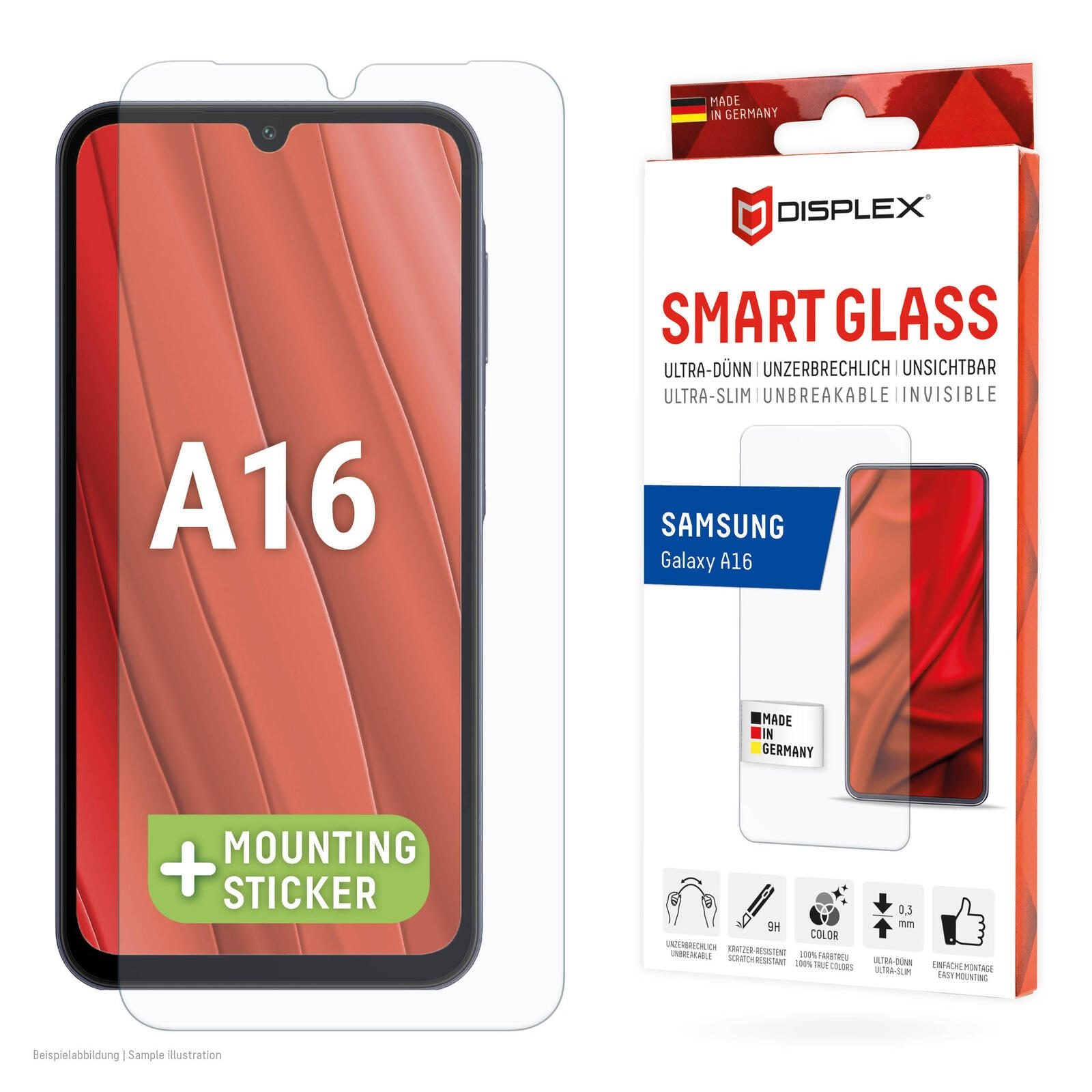 DISPLEX Smart Glass (9H) für Samsung Galaxy A16