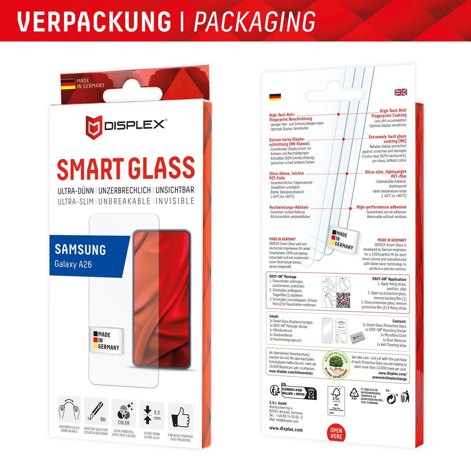 DISPLEX Smart Glass (9H) für Samsung Galaxy A26