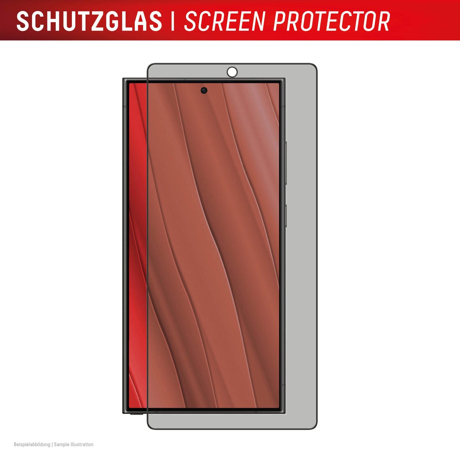 DISPLEX Privacy Full Cover Panzerglas (10H) für Samsung Galaxy S25 Ultra