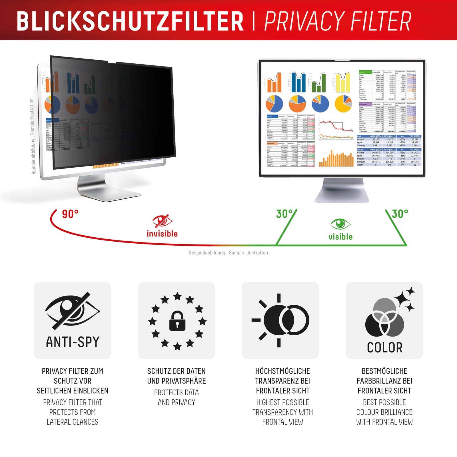 DISPLEX PRIVACY SAFE Blickschutzfilter für Apple Studio Display 27 Zoll