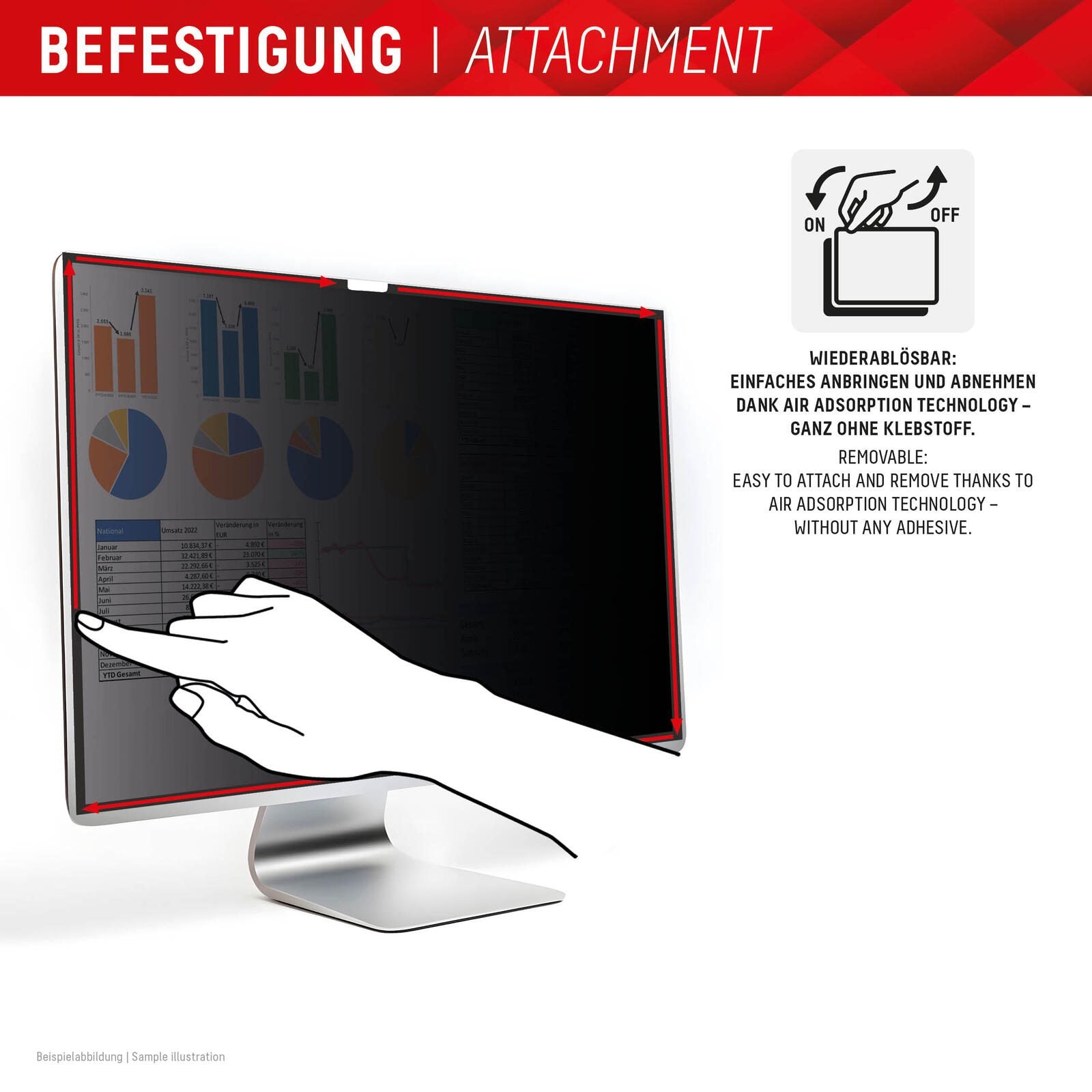 DISPLEX PRIVACY SAFE Blickschutzfilter für Apple Studio Display 27 Zoll