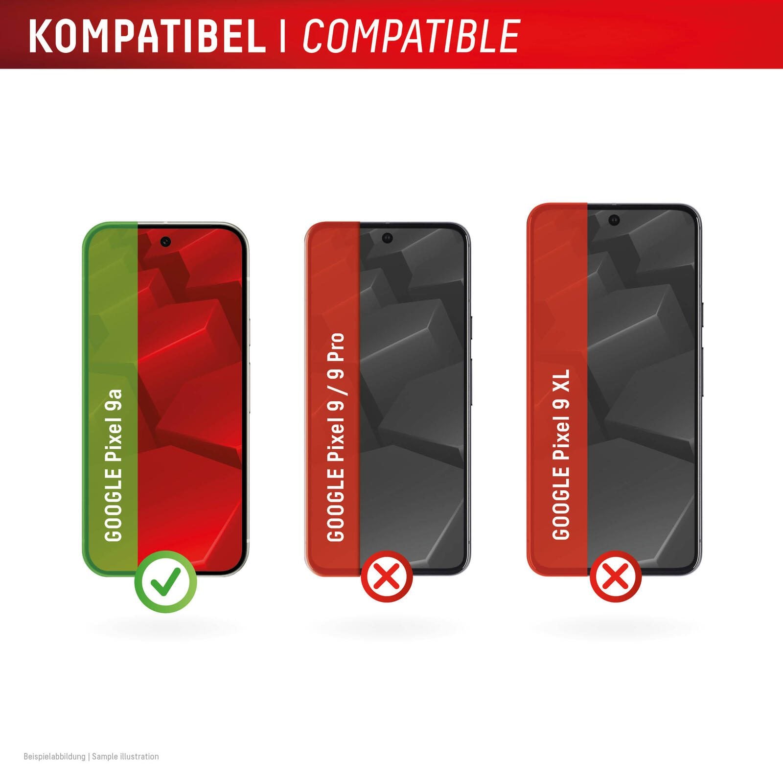 DISPLEX Panzerglas 2D/ Clear (10H) für Google Pixel 9a
