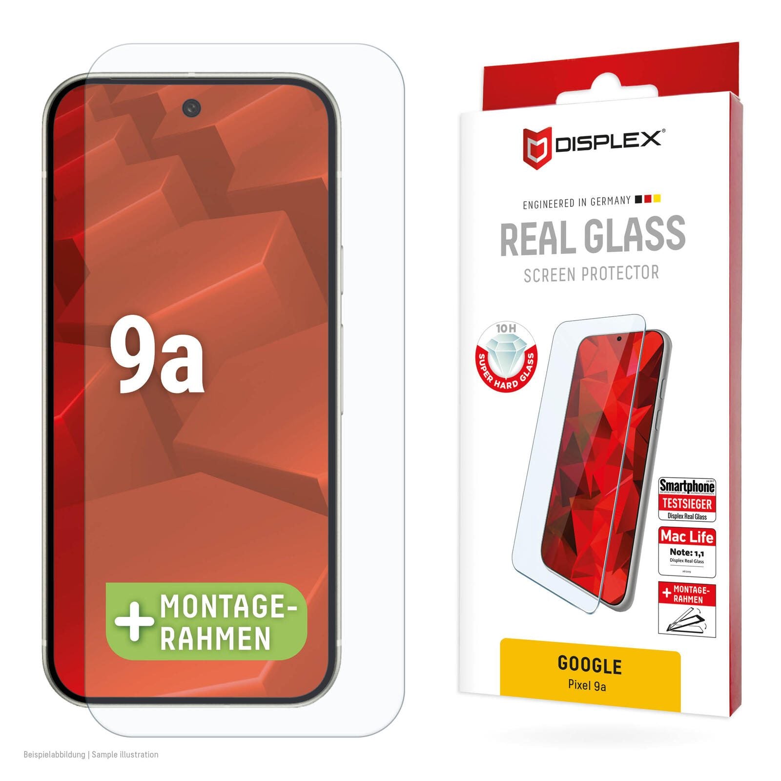 DISPLEX Panzerglas 2D/ Clear (10H) für Google Pixel 9a