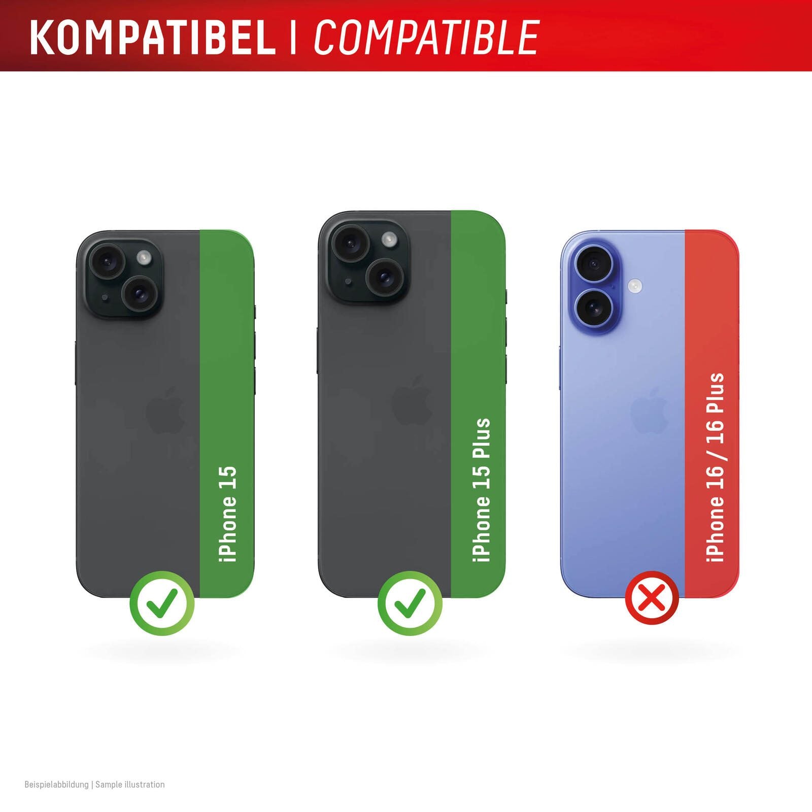 DISPLEX Full Cover Camera Lens Glass, iPhone 15/15 Plus (2 Stück)