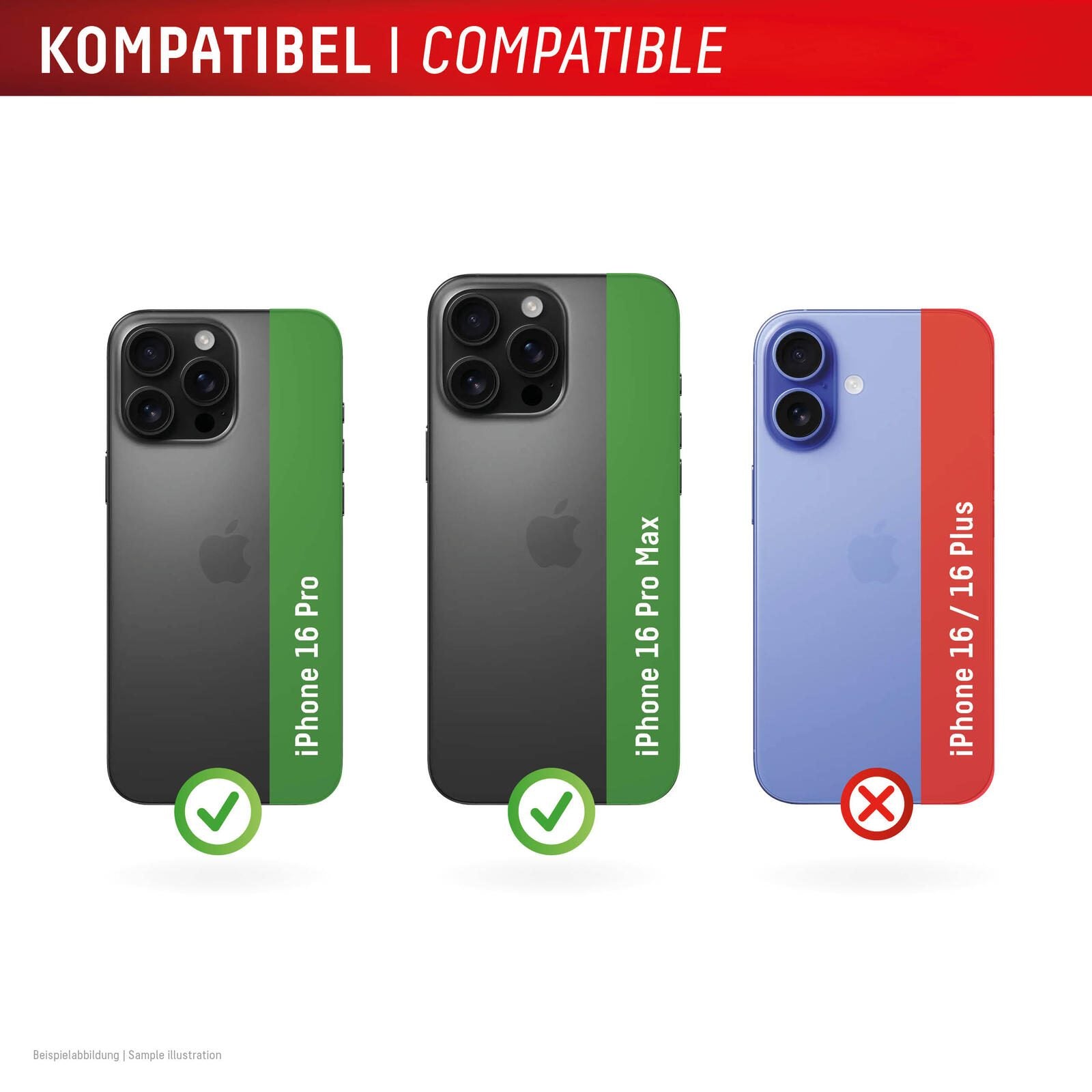 DISPLEX Full Cover Camera Lens Glass, iPhone 16 Pro/16 Pro Max (2 Stück)