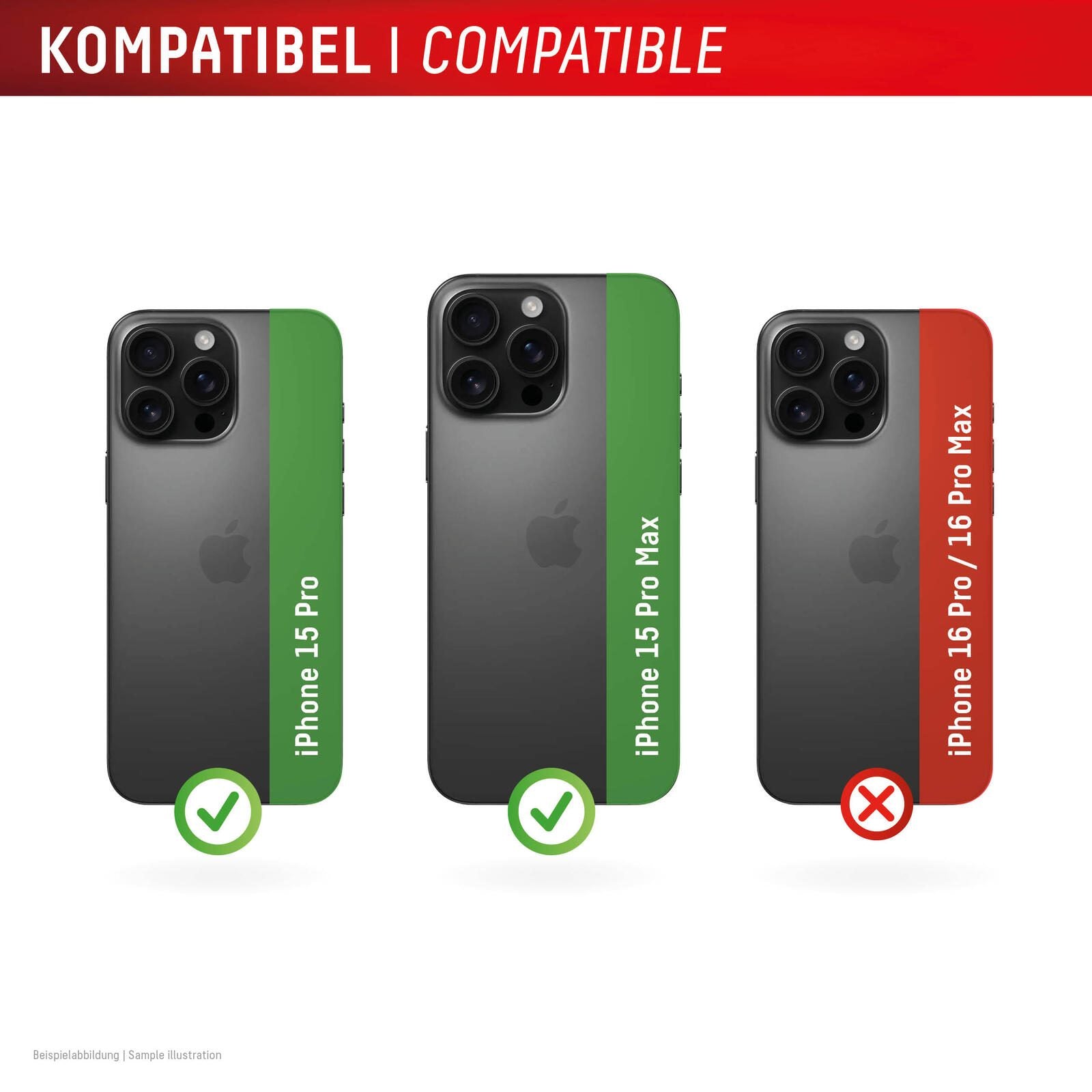 DISPLEX Premium Camera Lens Glass, iPhone 15 Pro/15 Pro Max Einzelringe