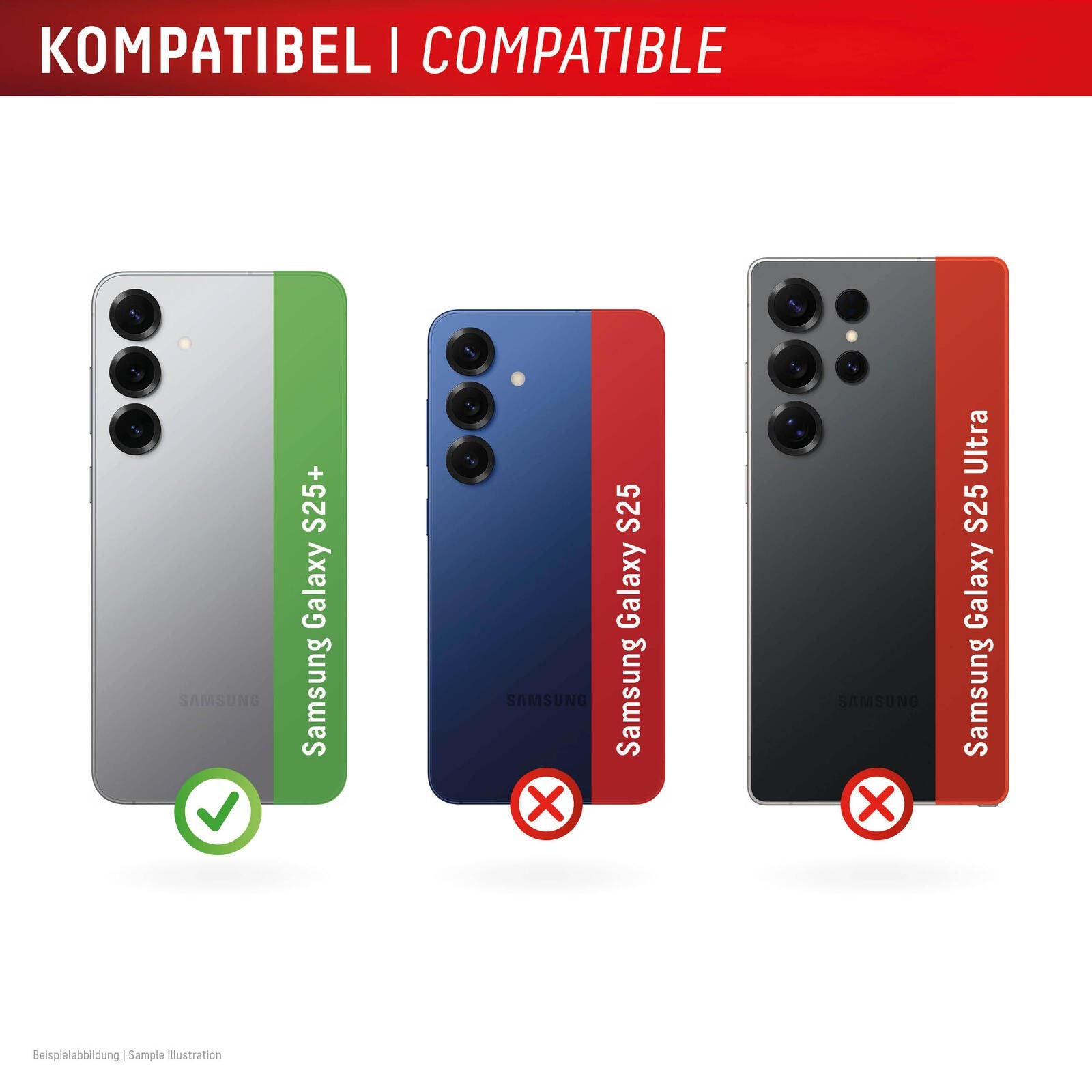 DISPLEX Premium Camera Lens Glass, Samsung Galaxy S25+ Schutzringe