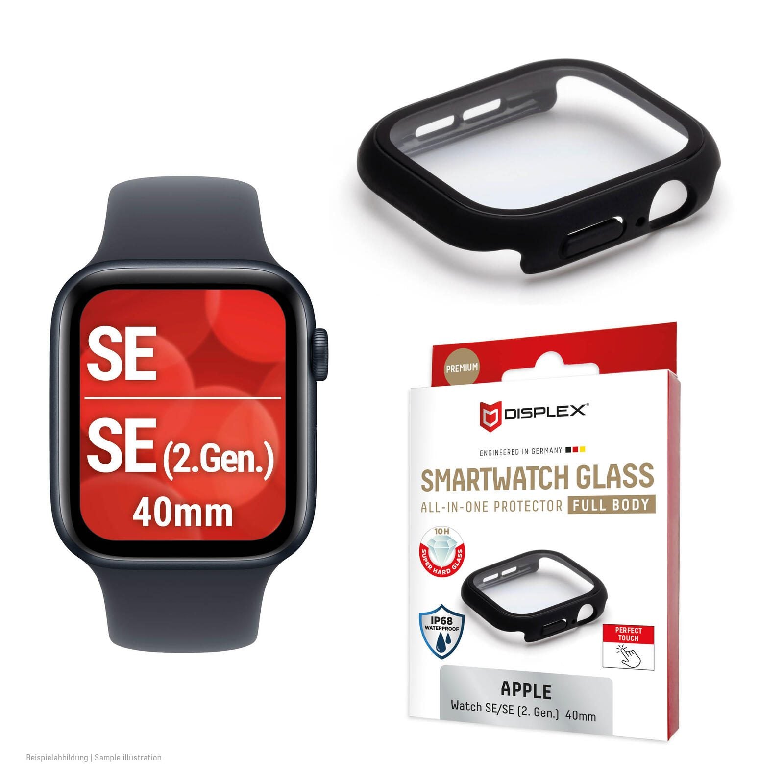 DISPLEX 10H Panzerglas für Apple Watch SE/SE2 (40mm)