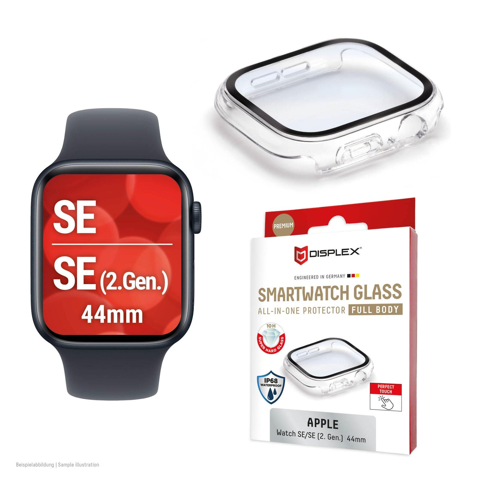 DISPLEX 10H Panzerglas für Apple Watch SE/SE2 (44mm)