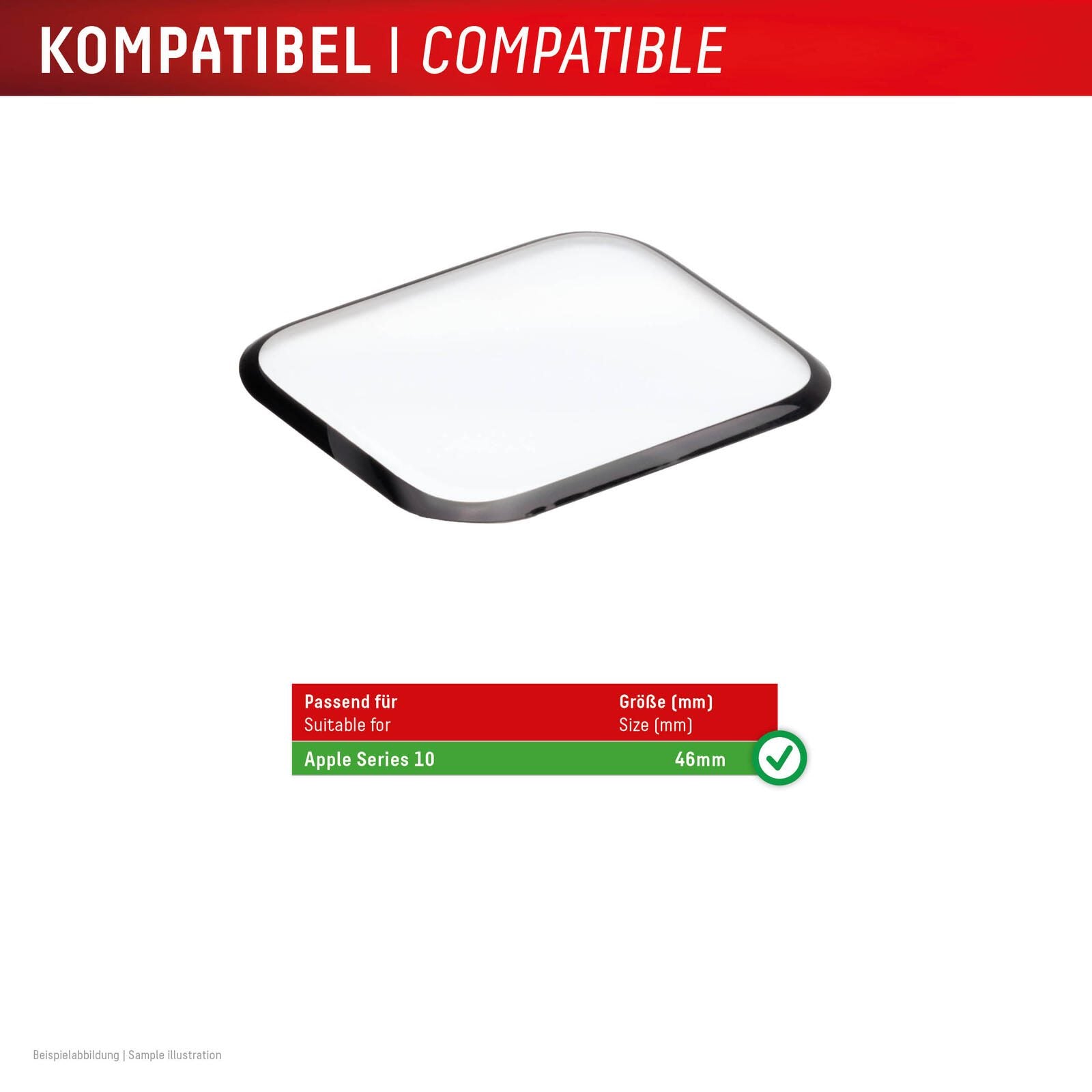 DISPLEX Unzerbrechliches Full Cover Smartwatch Glass für Apple Watch 10 (46mm)