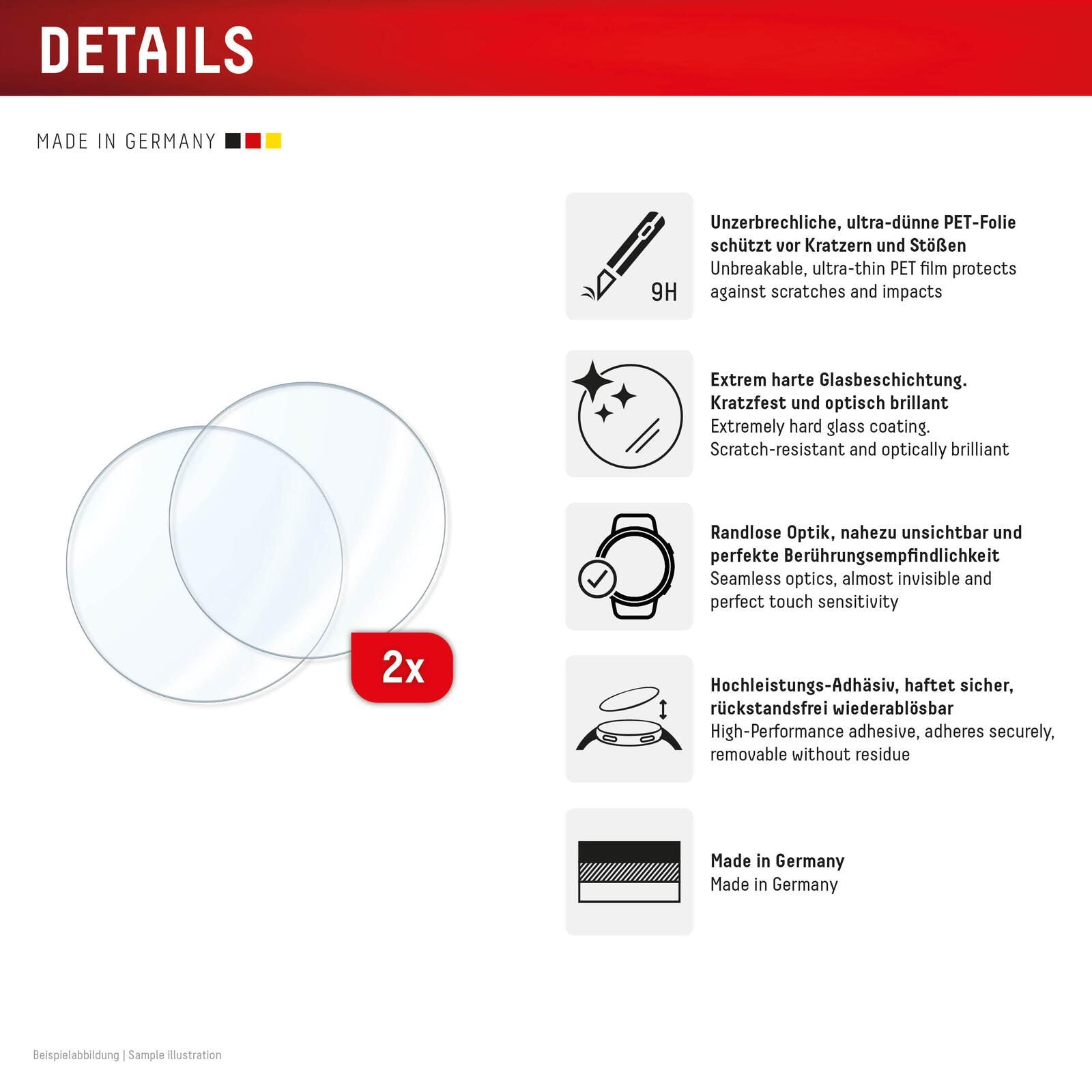 DISPLEX Unzerbrechliches Smartwatch Glass für Garmin fenix E/fenix 8 (51mm)