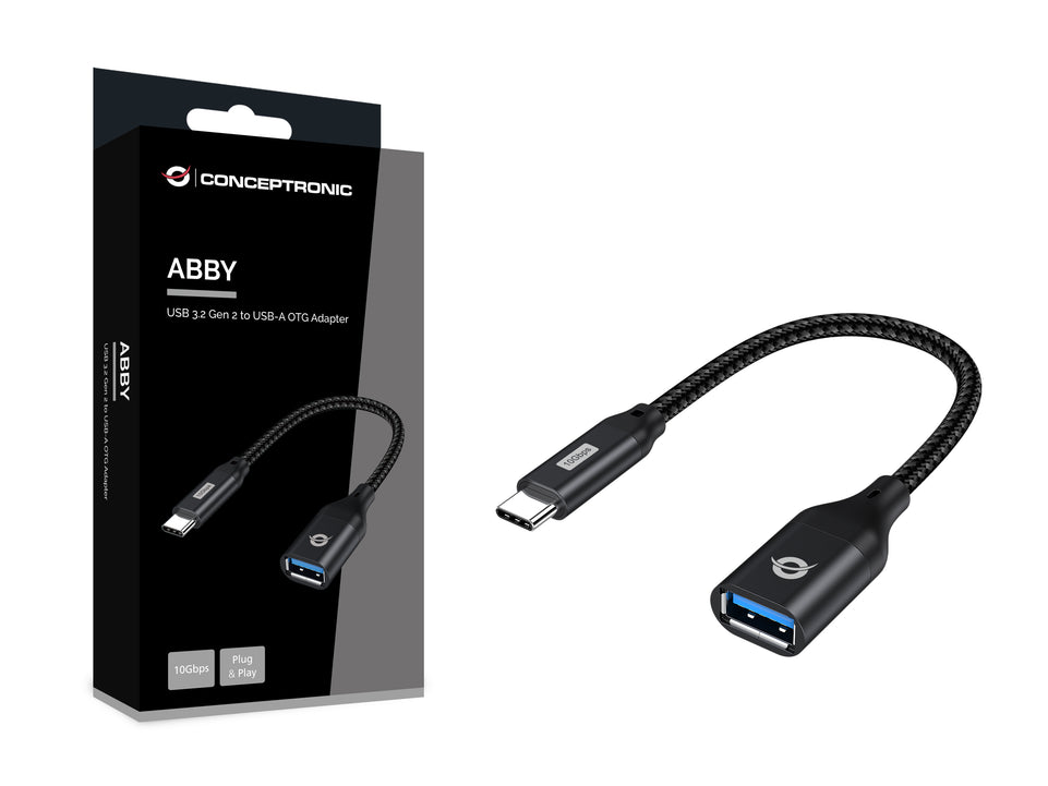 CONCEPTRONIC Adapter USB-C -> USB-A 3.0  OTG 10Gb/s  schwarz