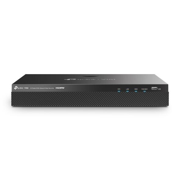 TP-Link VIGI NVR2016H-16MP-4TB 16 Kanal Netzwerk Video Recorder, 2x bis zu 10TB SATA HDD intern montierbar