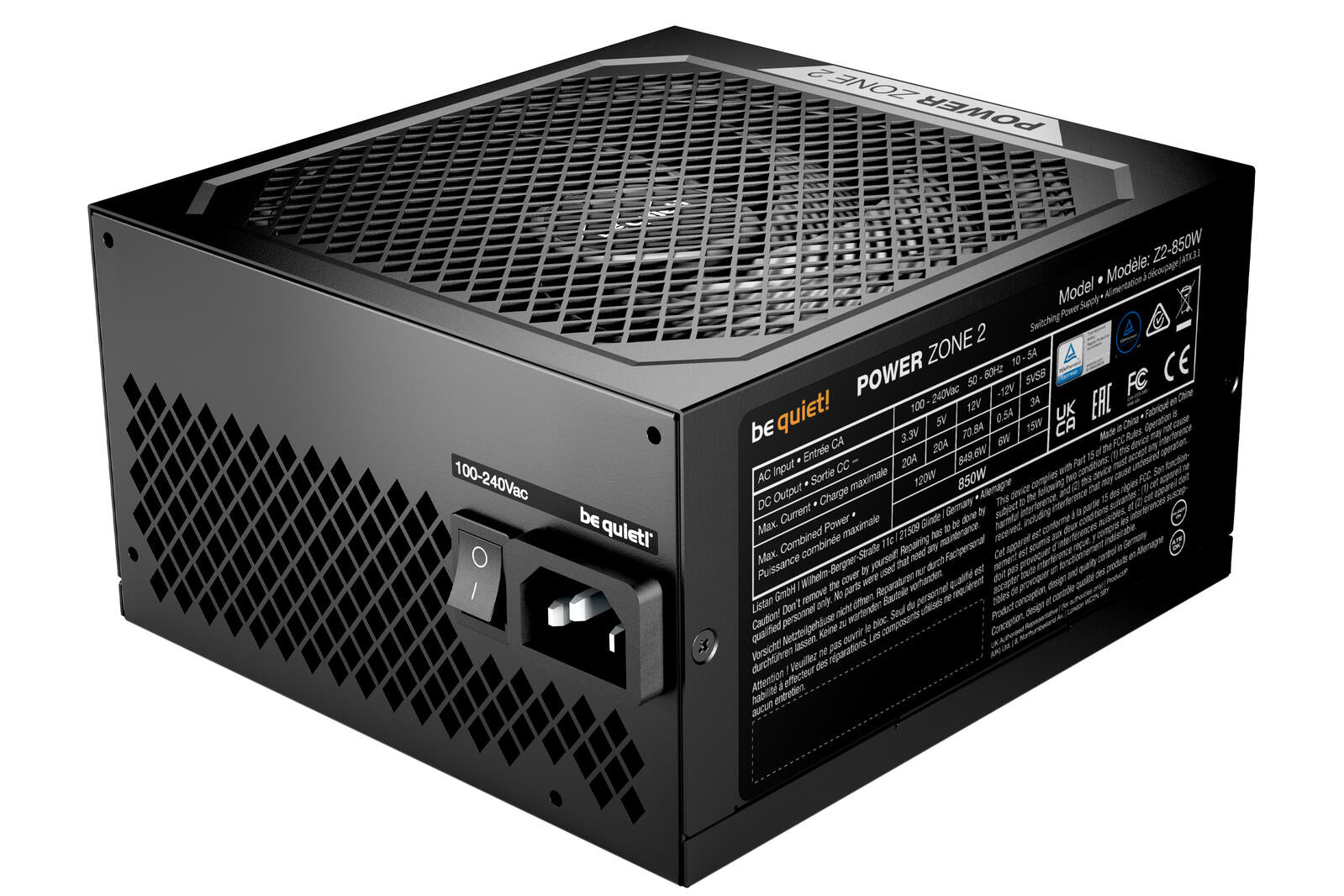 be quiet Netzteil Power Zone 2 850W Modular 80 Plus Platinum