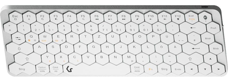 KeySonic KSK-5020BT-S (DE) Wireless MINI Aluminium silber/w