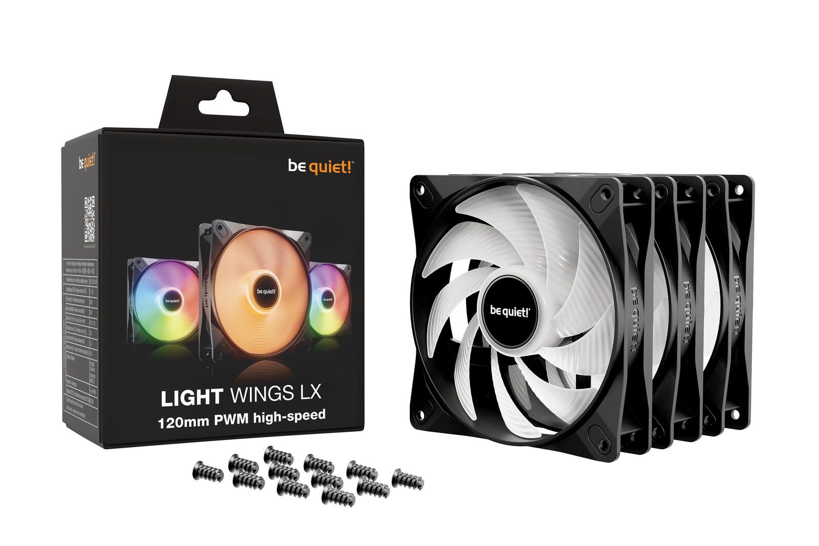 be quiet Lüfter Light Wings LX Triple Pack 140mm PWM schwarz