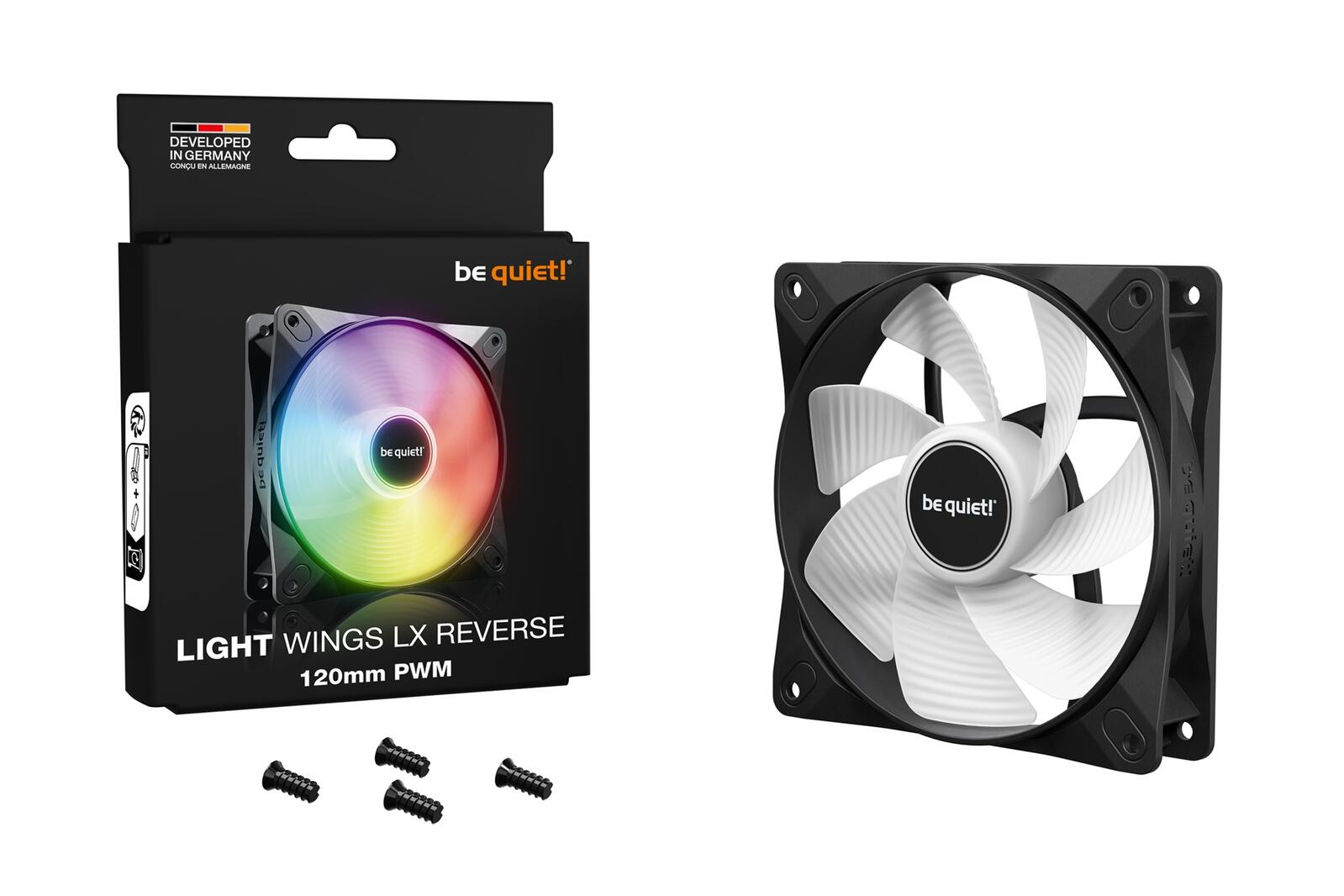 be quiet Lüfter Light Wings LX Reverse 120mm PWM schwarz