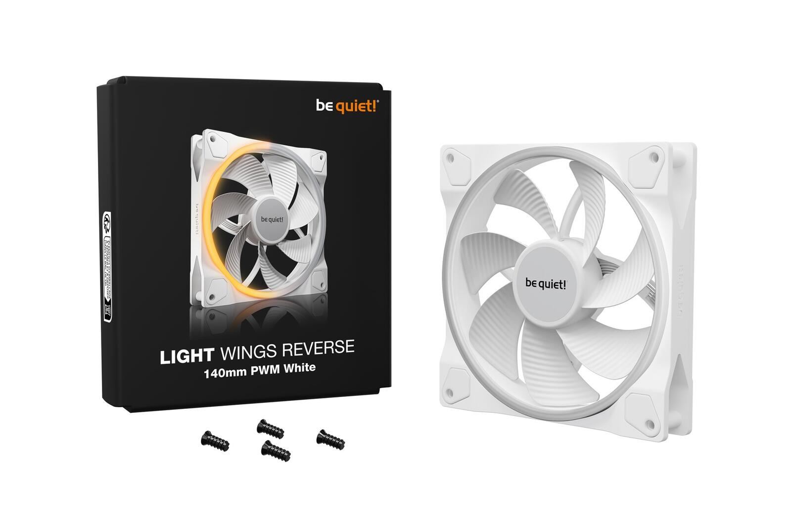 be quiet Lüfter Light Wings Reverse 140mm PWM weiß