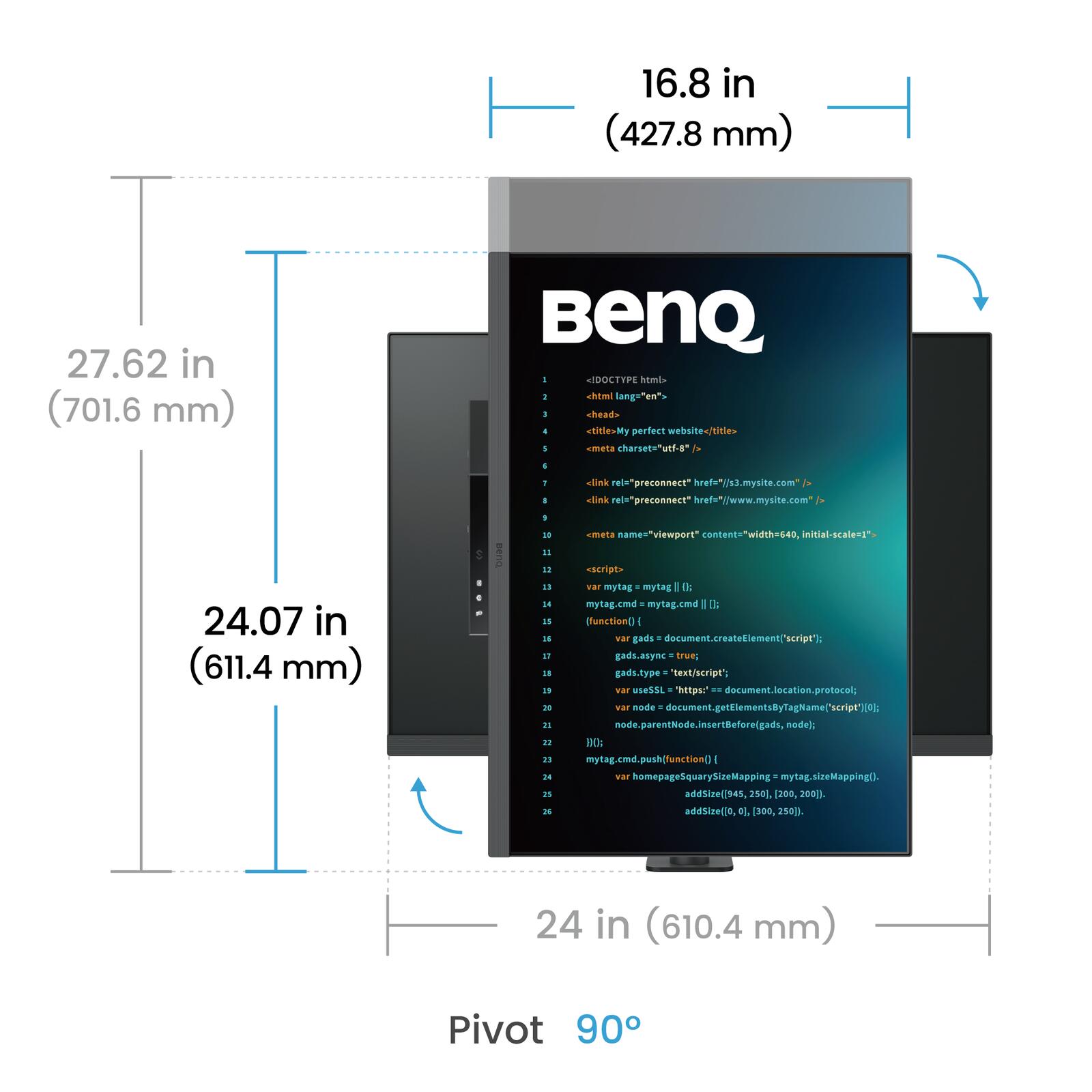 BenQ RD280UA Monitor 71,6 cm (28,2 Zoll) silber