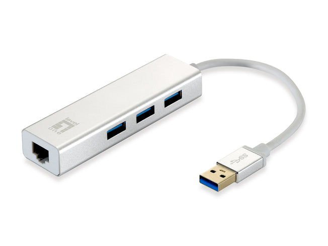 LevelOne Adapter USB3.0-> RJ45 10/100/1000,3xUSB3.0 0.15m si