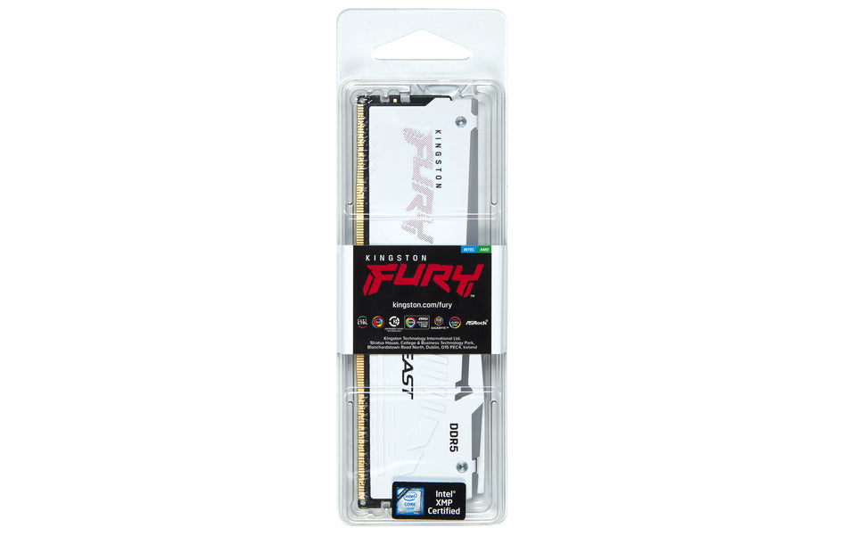 DDR5  32GB PC 5200 CL40 Kingston FURY Beast White RGB XMP retail