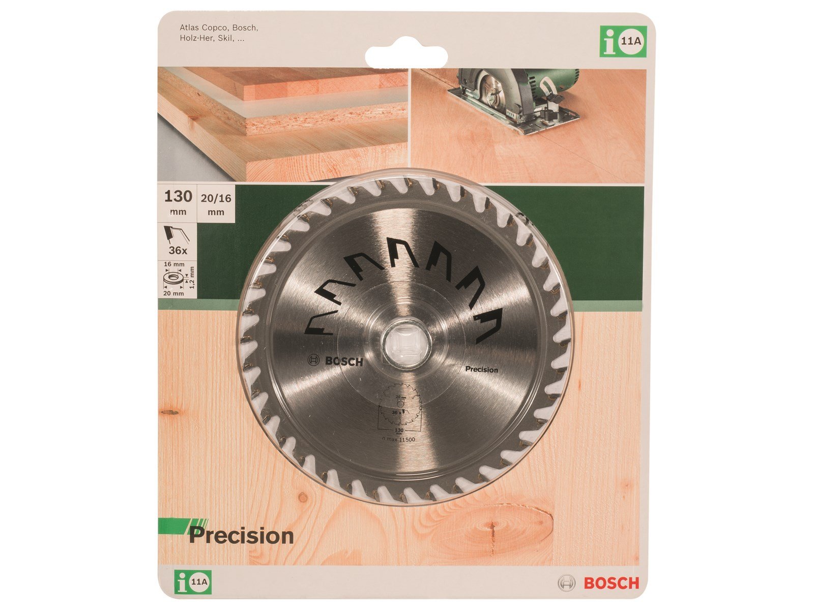 Bosch RUNDSAVKL PRECISION 130X2X20/16MM T34