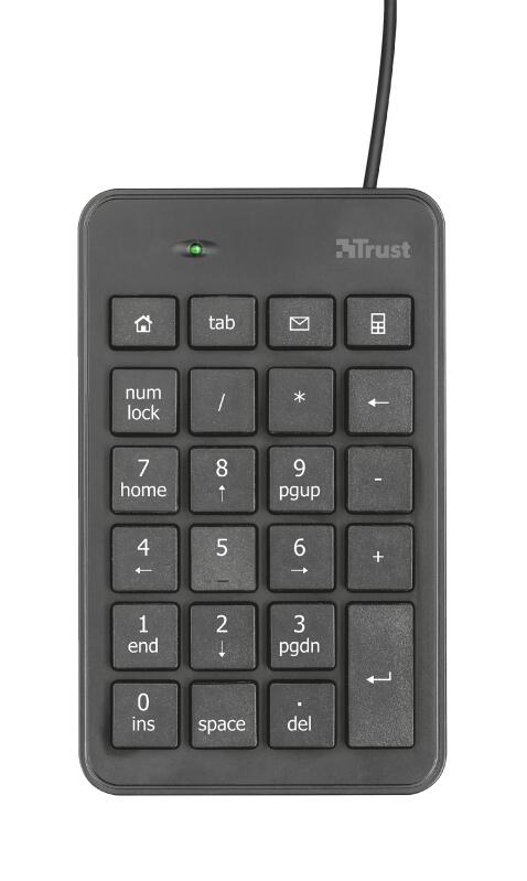 Trust Xalas USB-Zehnertastatur - Schwarz
