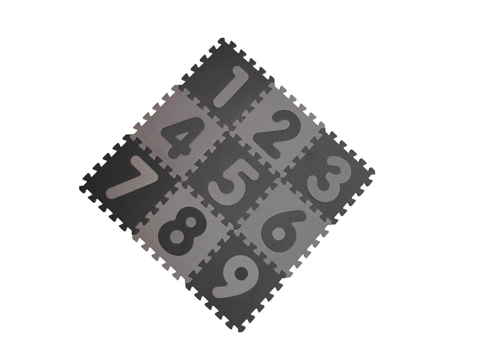 BabyDan Play Mat with Numbers Grey/Black