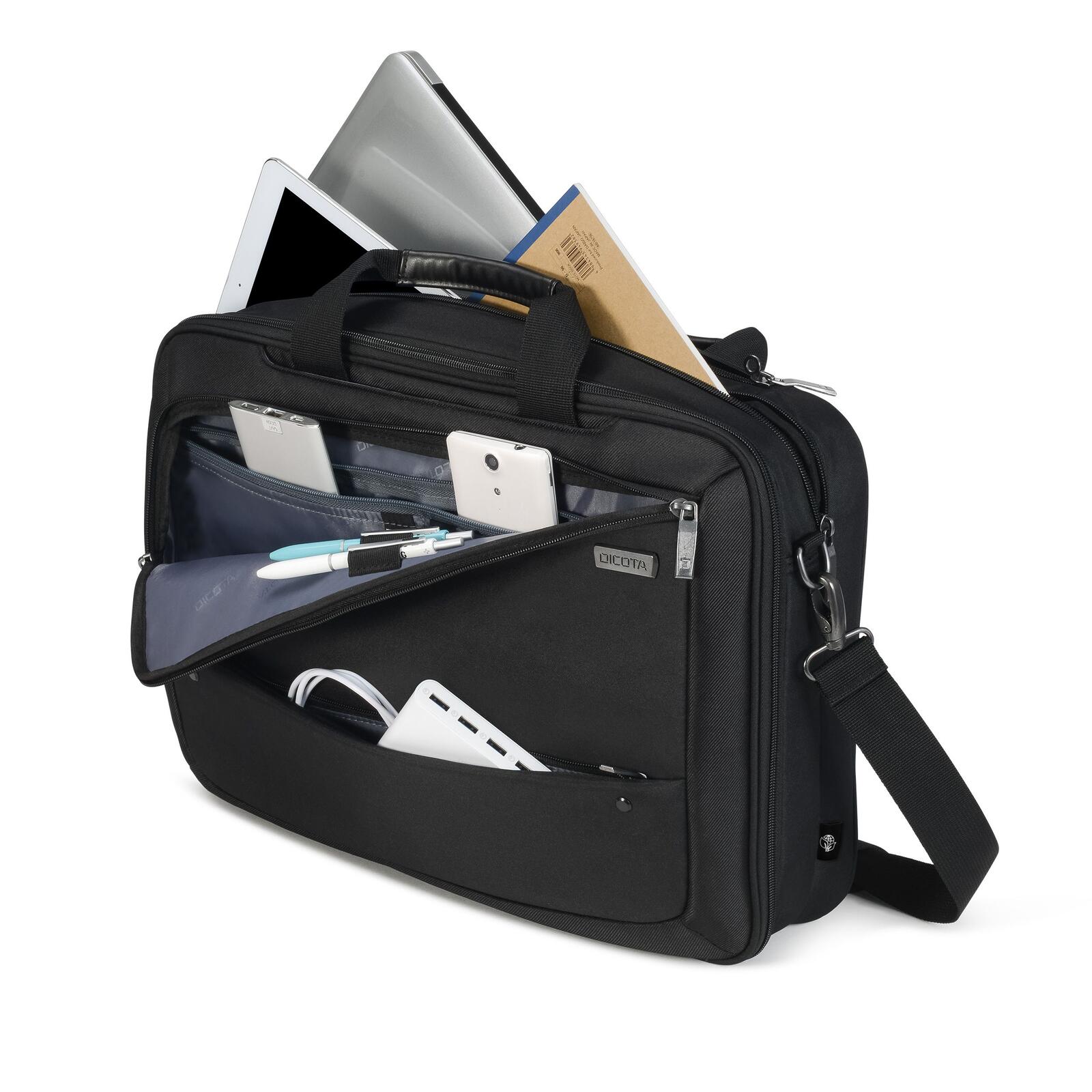 DICOTA Eco Top Traveller Dual Select 14'-15,6' Notebook-Tasche - Schwarz