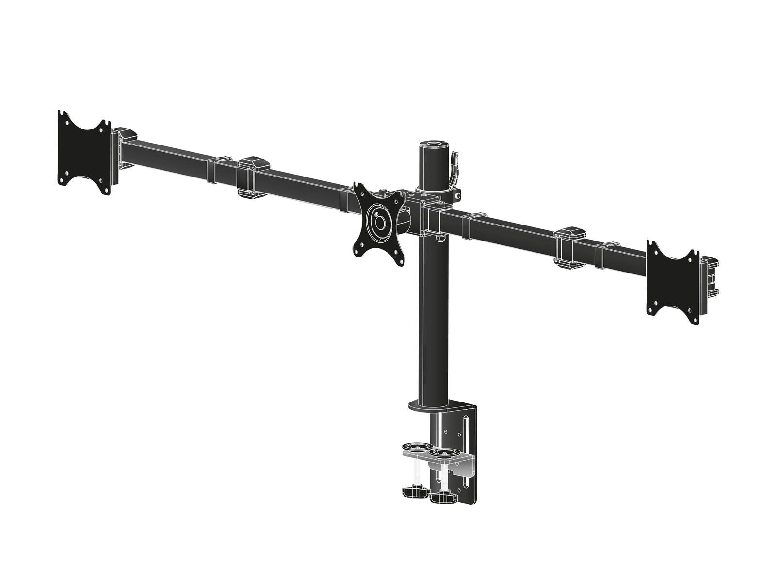 iiyama Aufstellung DS1003C-B1 einstellbarer Arm für 3 Monitore (10'-27')