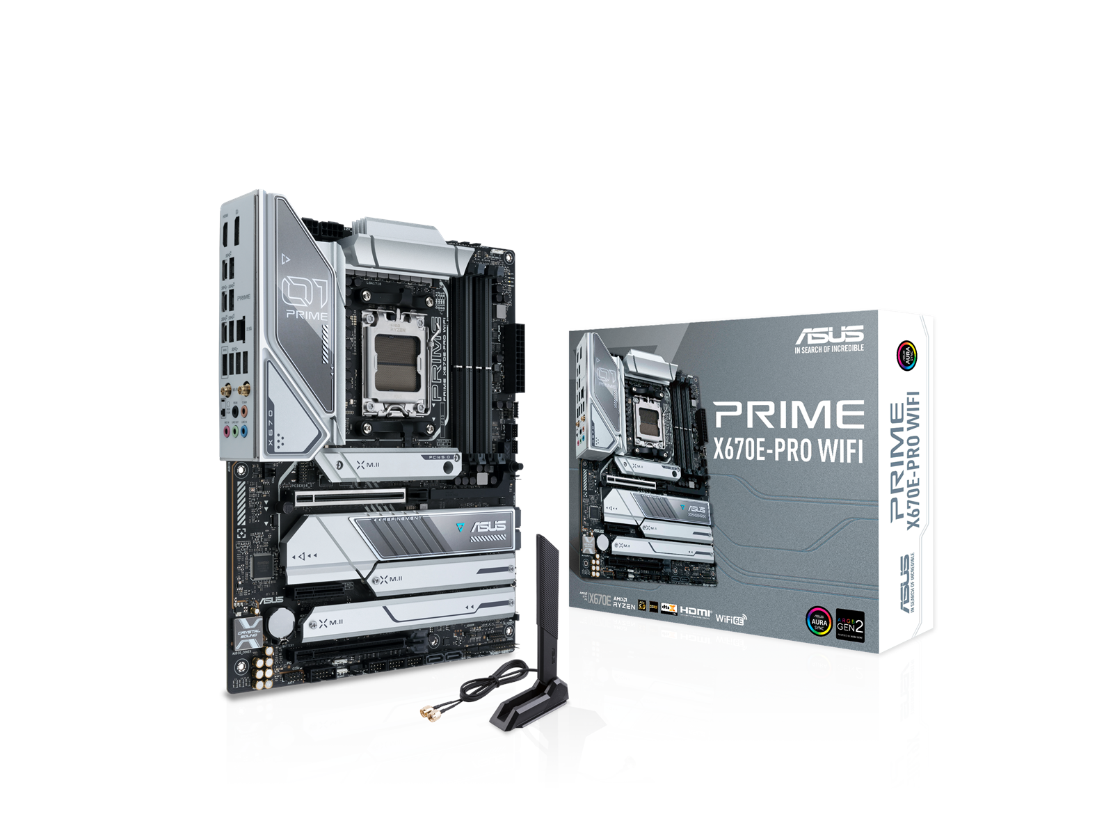 ASUS PRIME X670E-PRO WIFI Mainboard - AMD X670E - AMD AM5 socket - DDR5 RAM - ATX