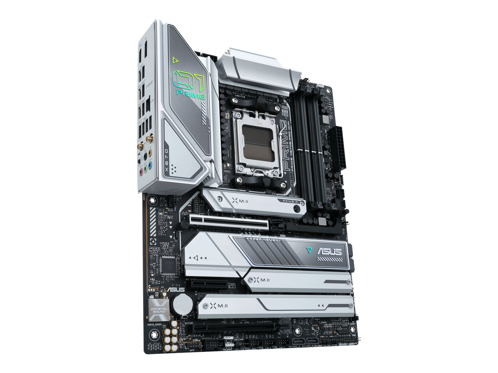 ASUS PRIME X670E-PRO WIFI Mainboard - AMD X670E - AMD AM5 socket - DDR5 RAM - ATX